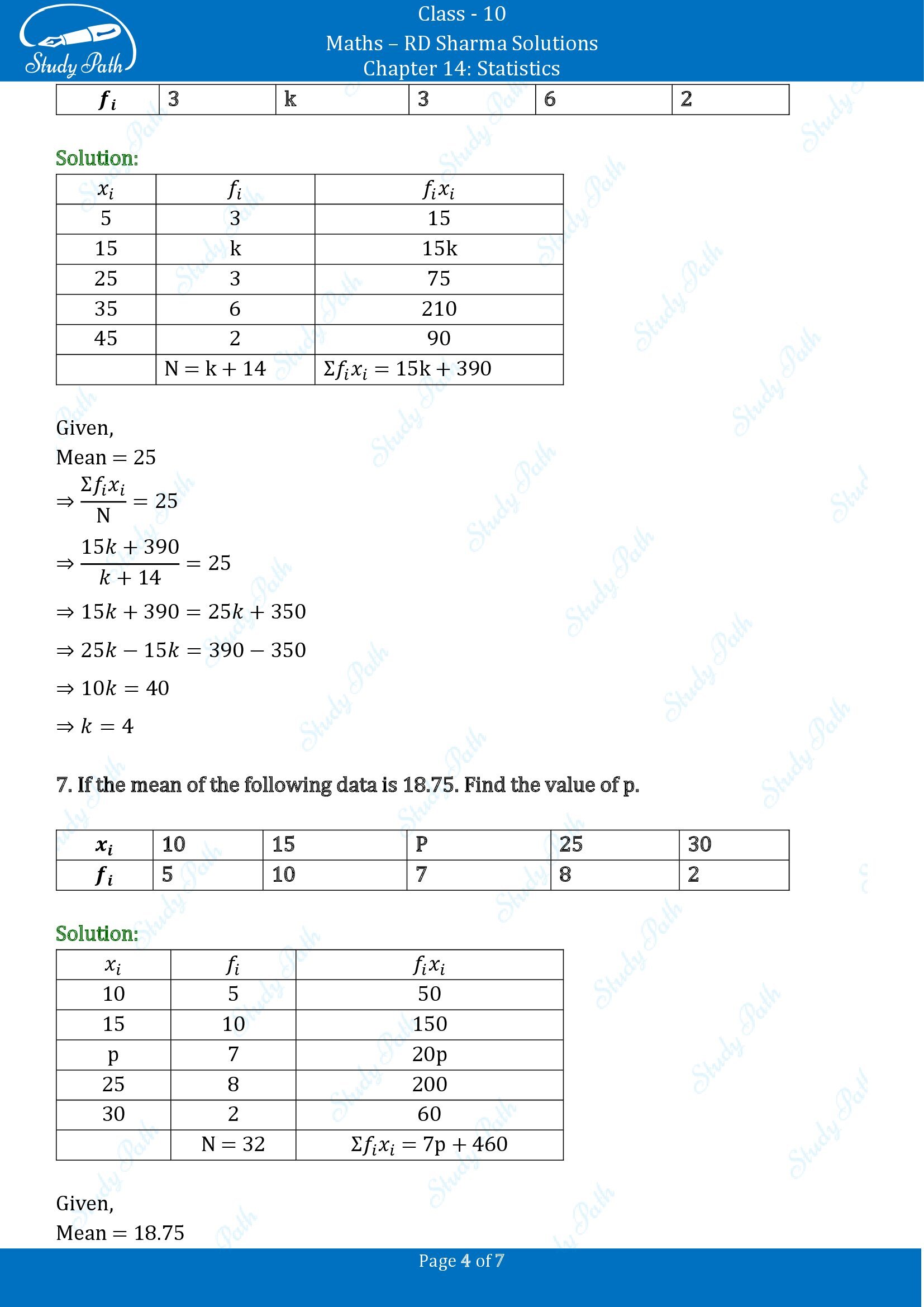 RD Sharma Solutions Class 10 Chapter 14 Statistics Exercise 14.1 00004