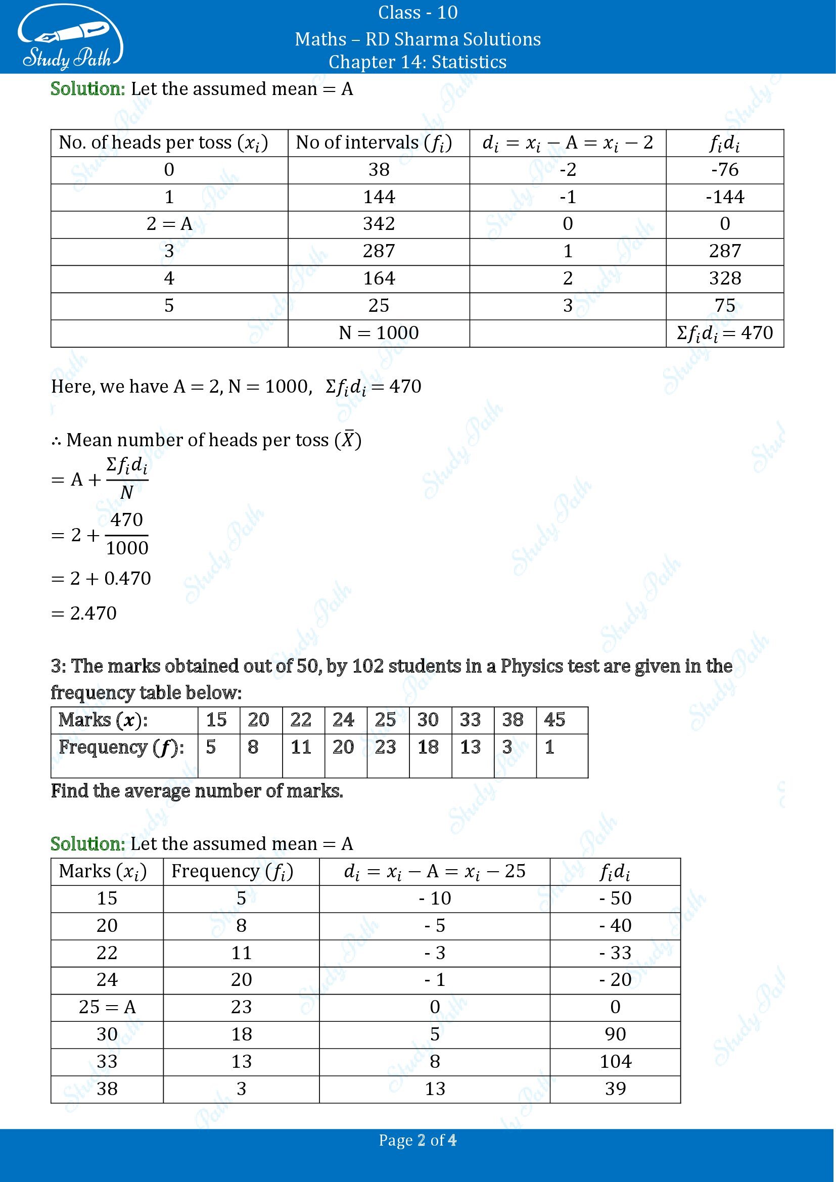 RD Sharma Solutions Class 10 Chapter 14 Statistics Exercise 14.2 00002