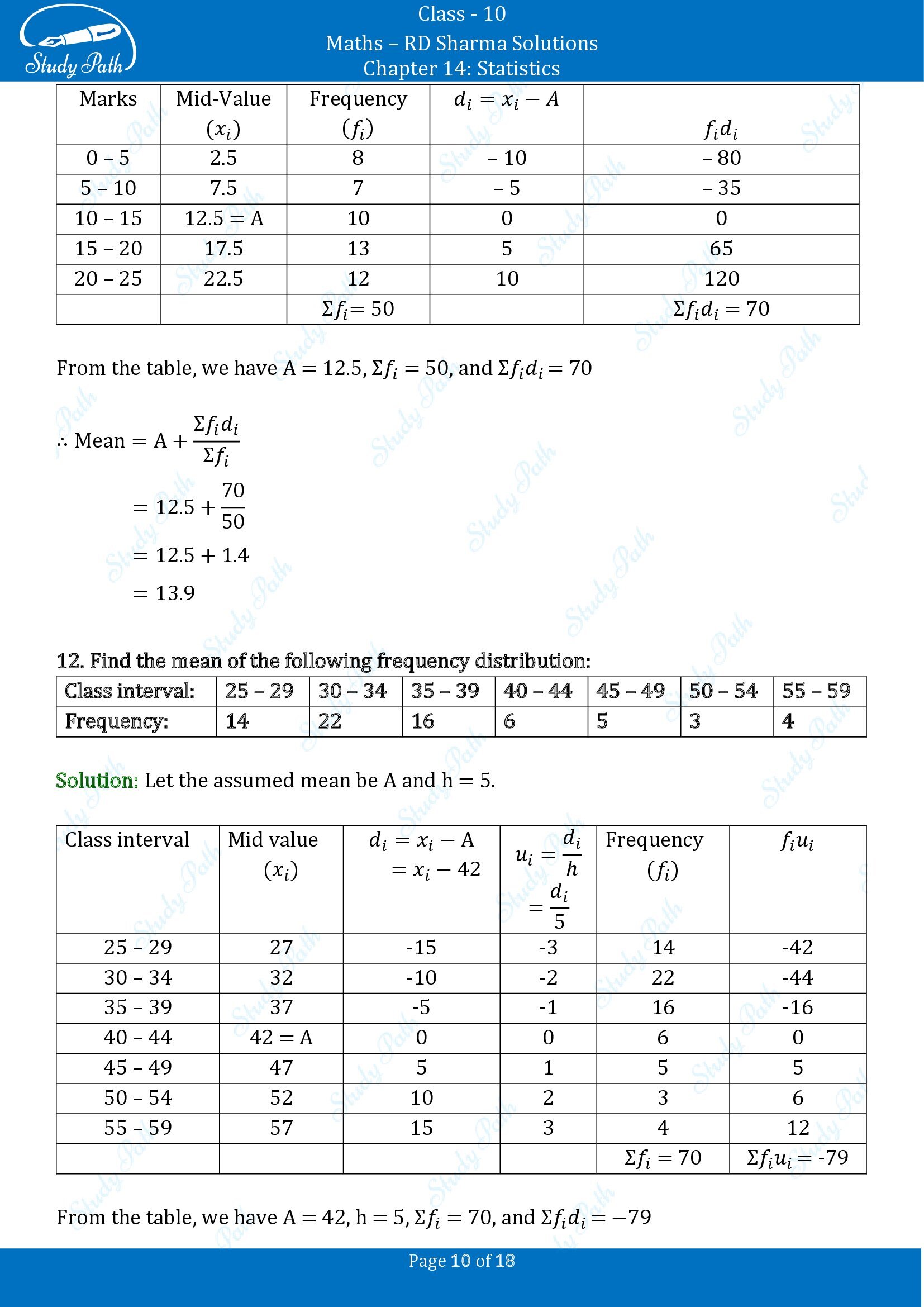 RD Sharma Solutions Class 10 Chapter 14 Statistics Exercise 14.3 00010