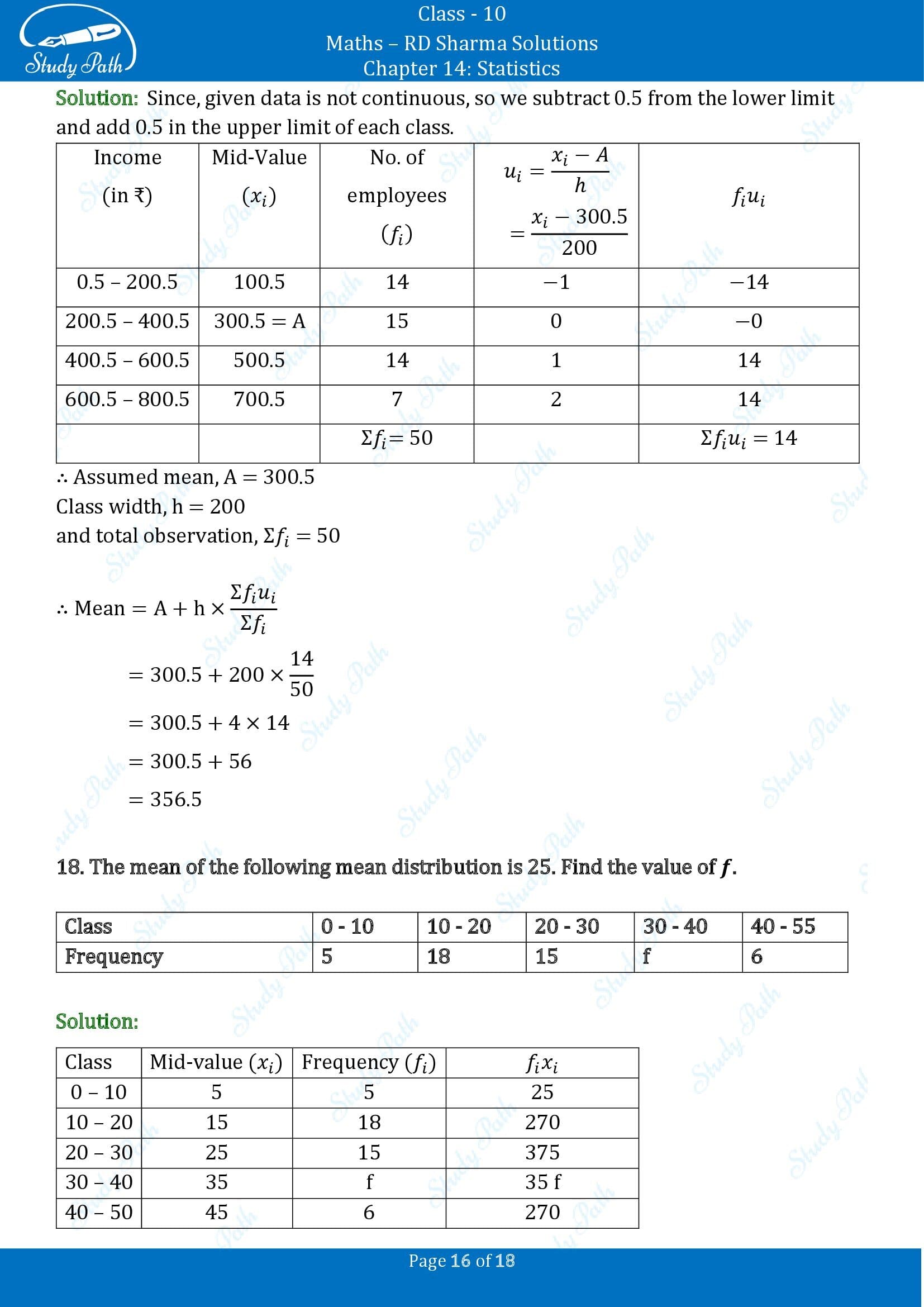 RD Sharma Solutions Class 10 Chapter 14 Statistics Exercise 14.3 00016