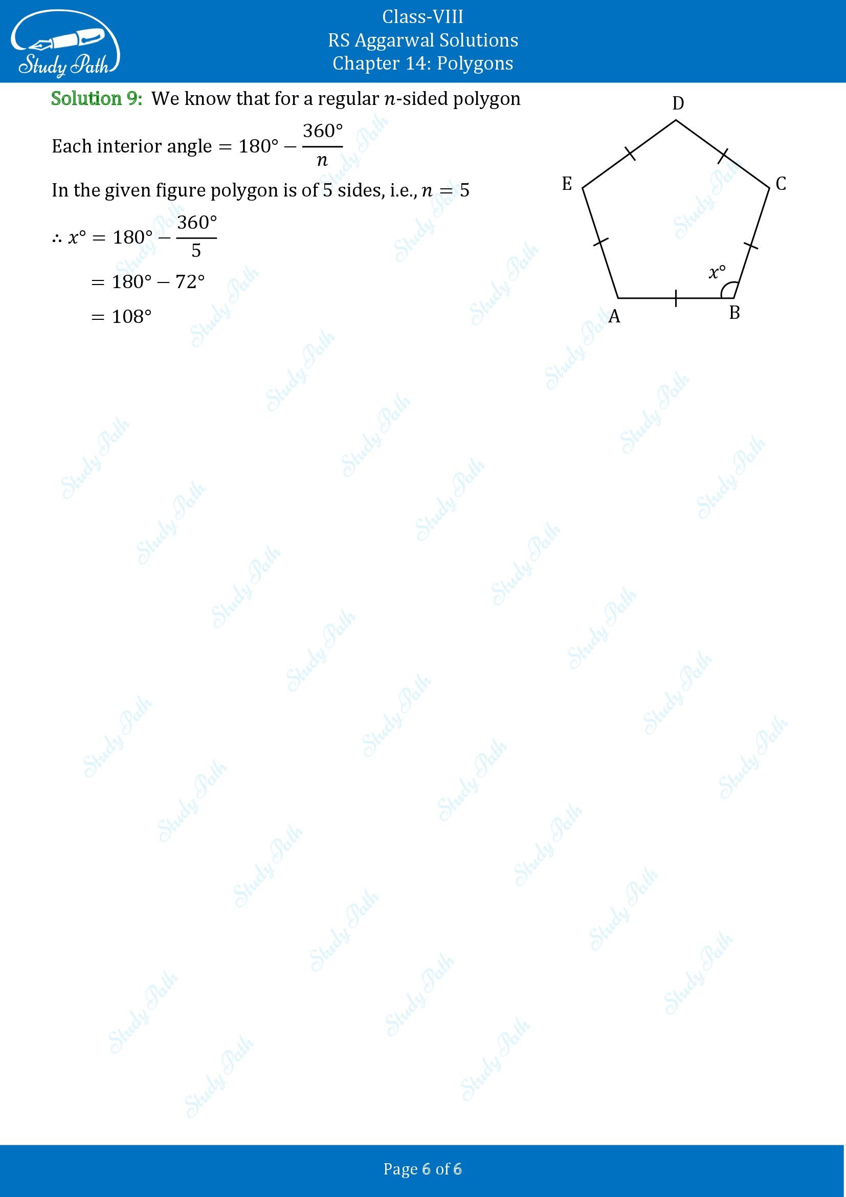RS Aggarwal Solutions Class 8 Chapter 14 Polygons Exercise 14A 00006