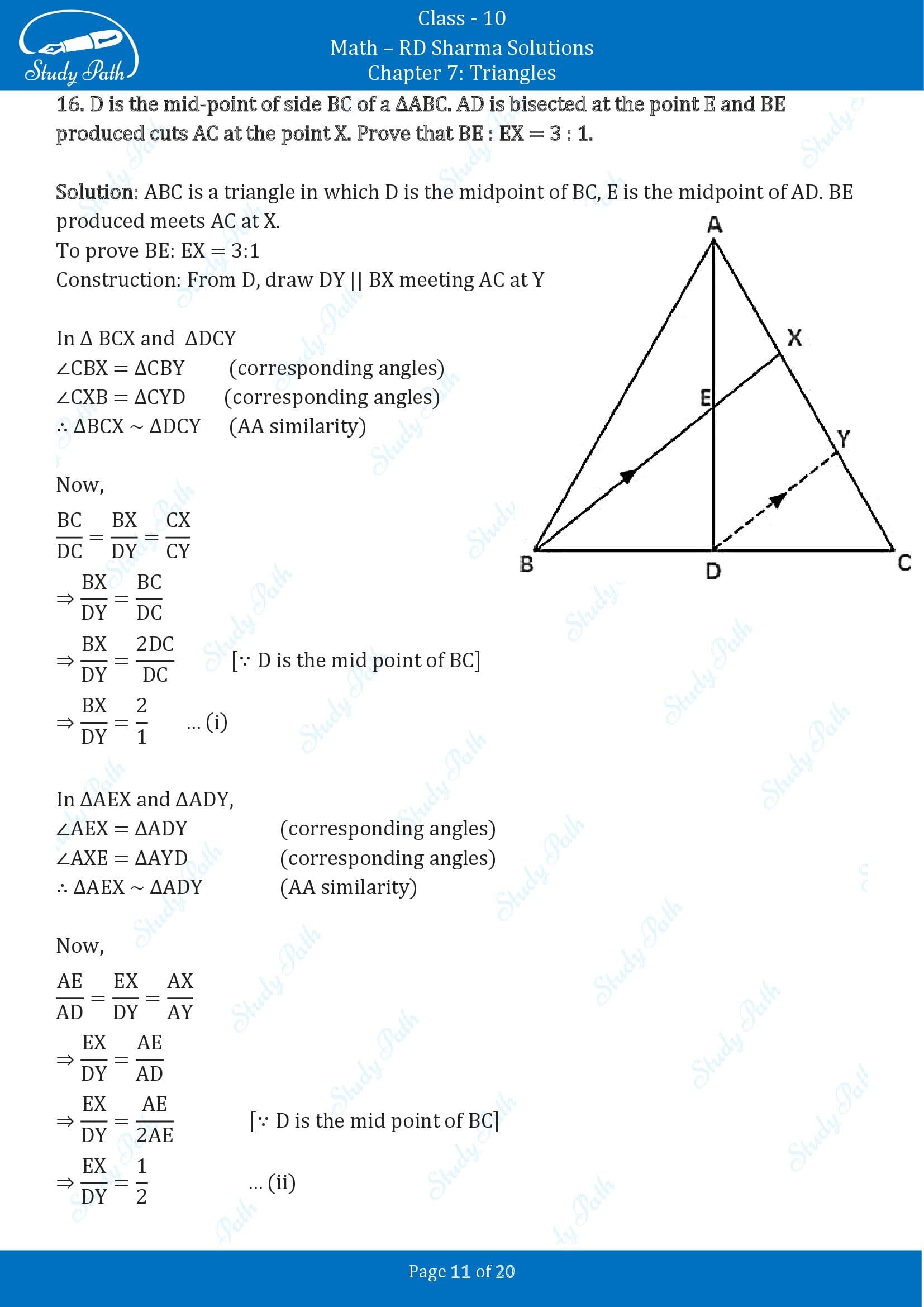 RD Sharma Solutions Class 10 Chapter 7 Triangles Exercise 7.5 00011