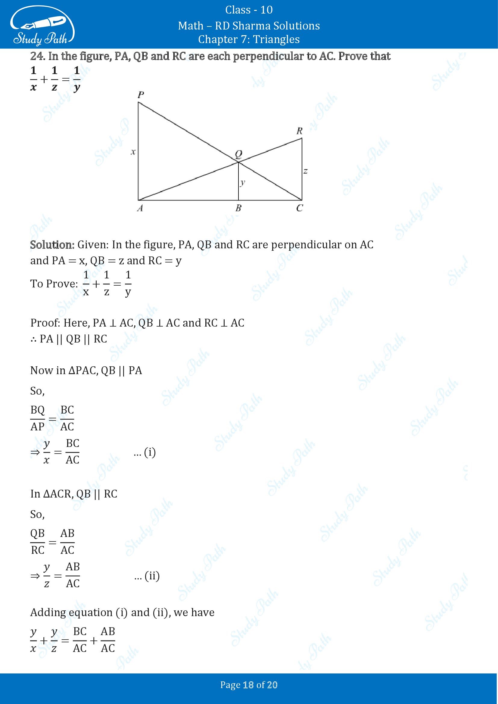 RD Sharma Solutions Class 10 Chapter 7 Triangles Exercise 7.5 00018