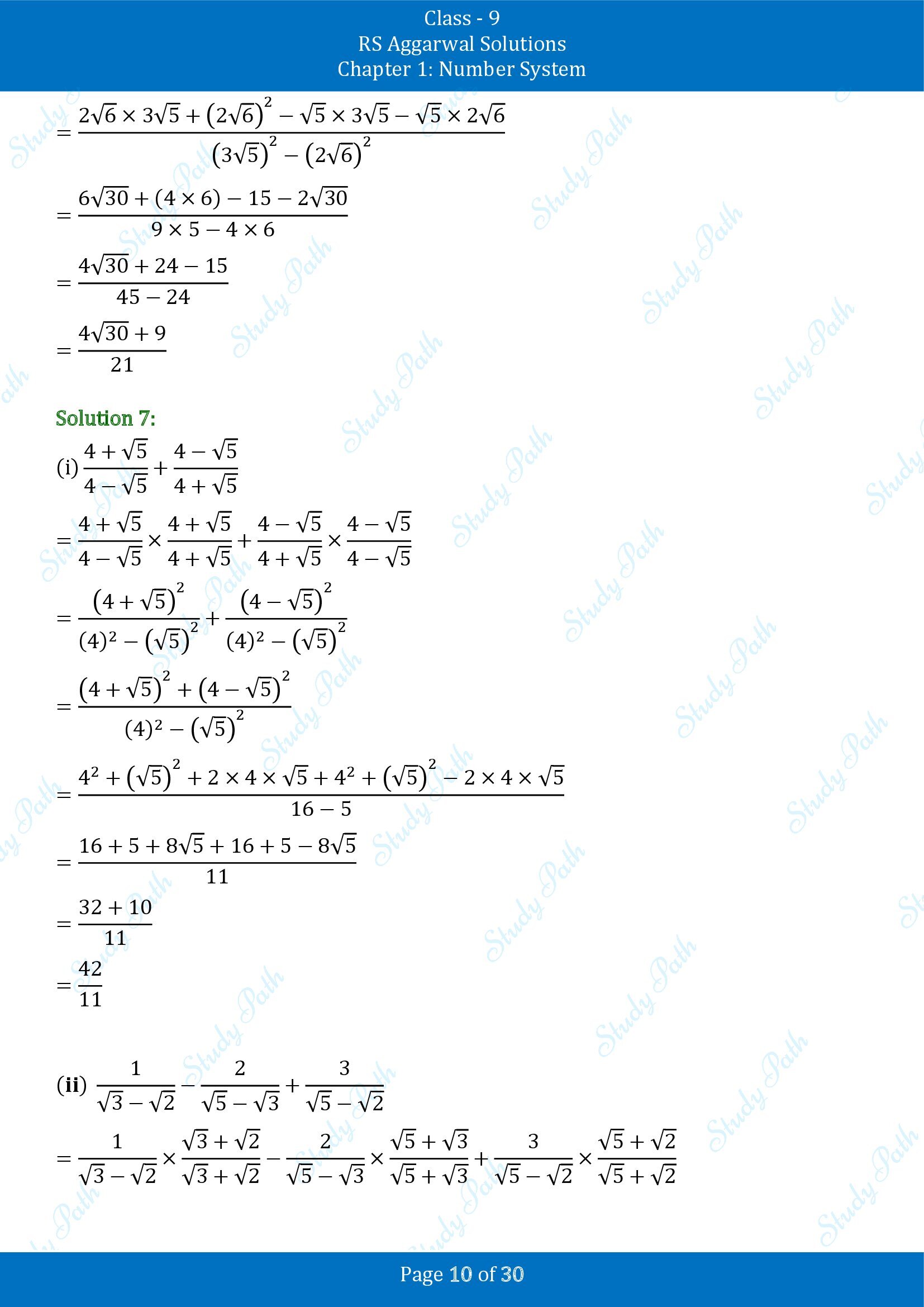 RS Aggarwal Solutions Class 9 Chapter 1 Number System Exercise 1F 00010