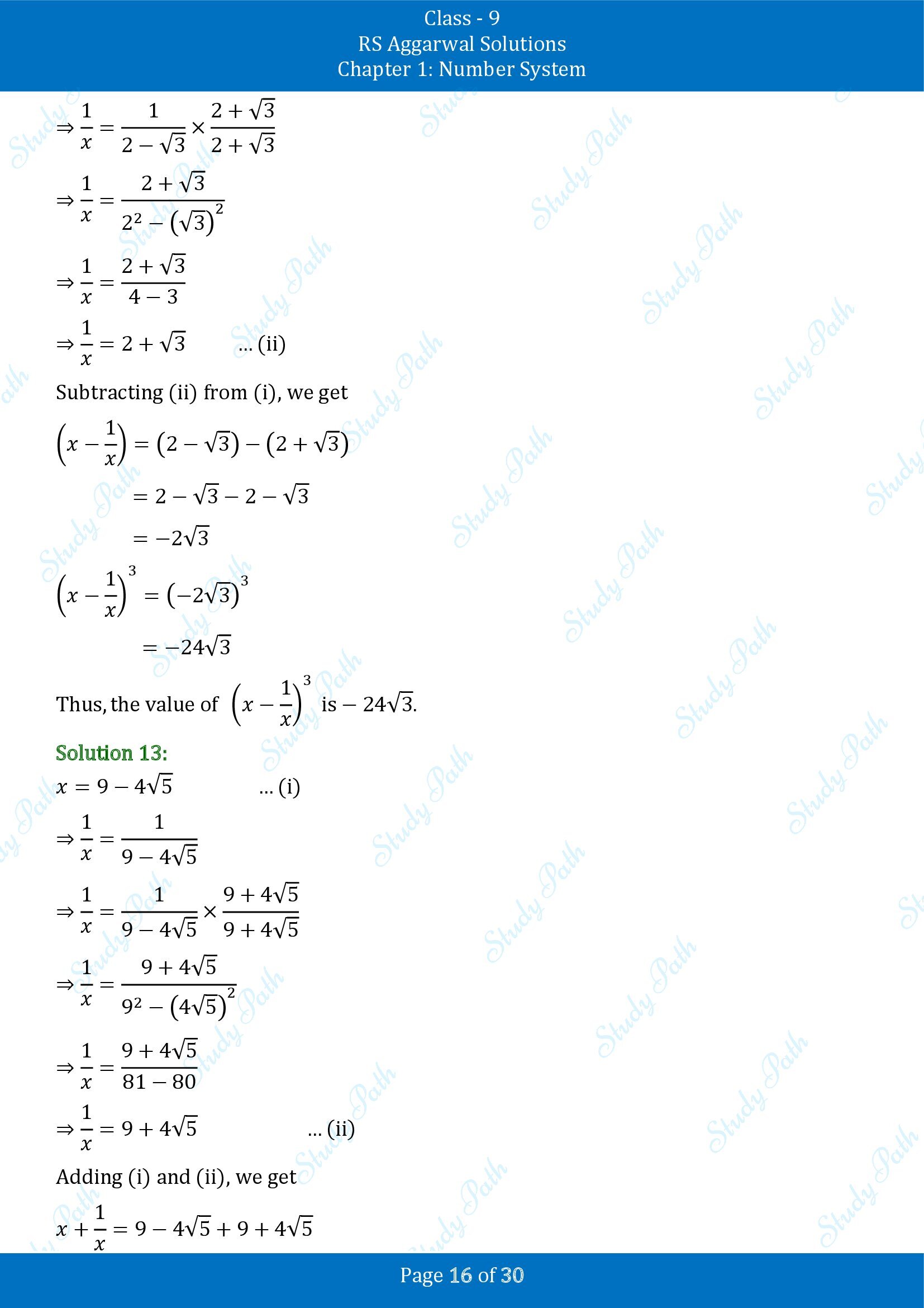 RS Aggarwal Solutions Class 9 Chapter 1 Number System Exercise 1F 00016
