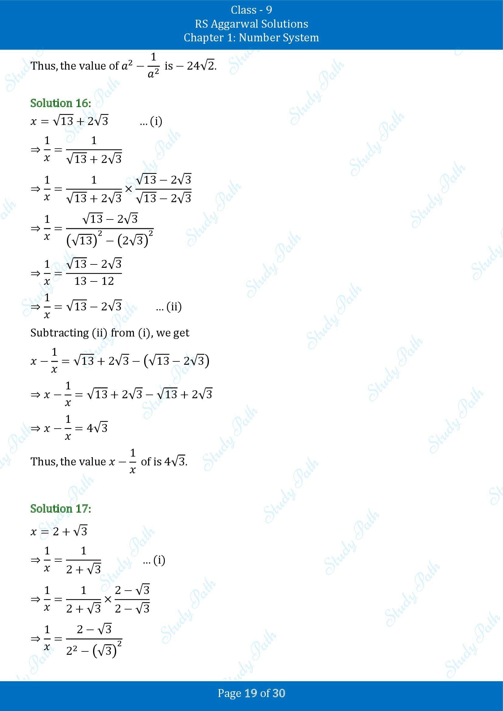 RS Aggarwal Solutions Class 9 Chapter 1 Number System Exercise 1F 00019
