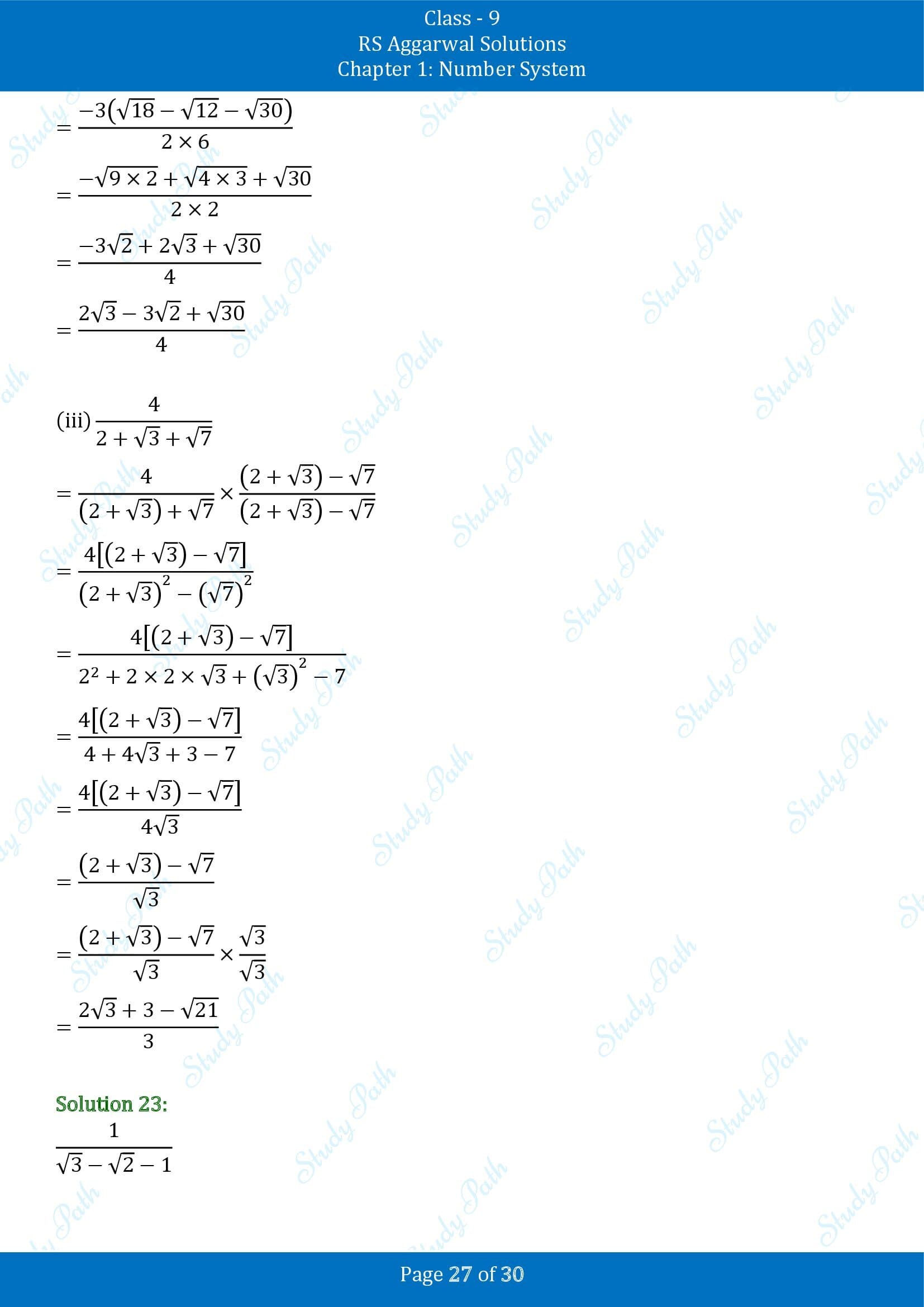 RS Aggarwal Solutions Class 9 Chapter 1 Number System Exercise 1F 00027