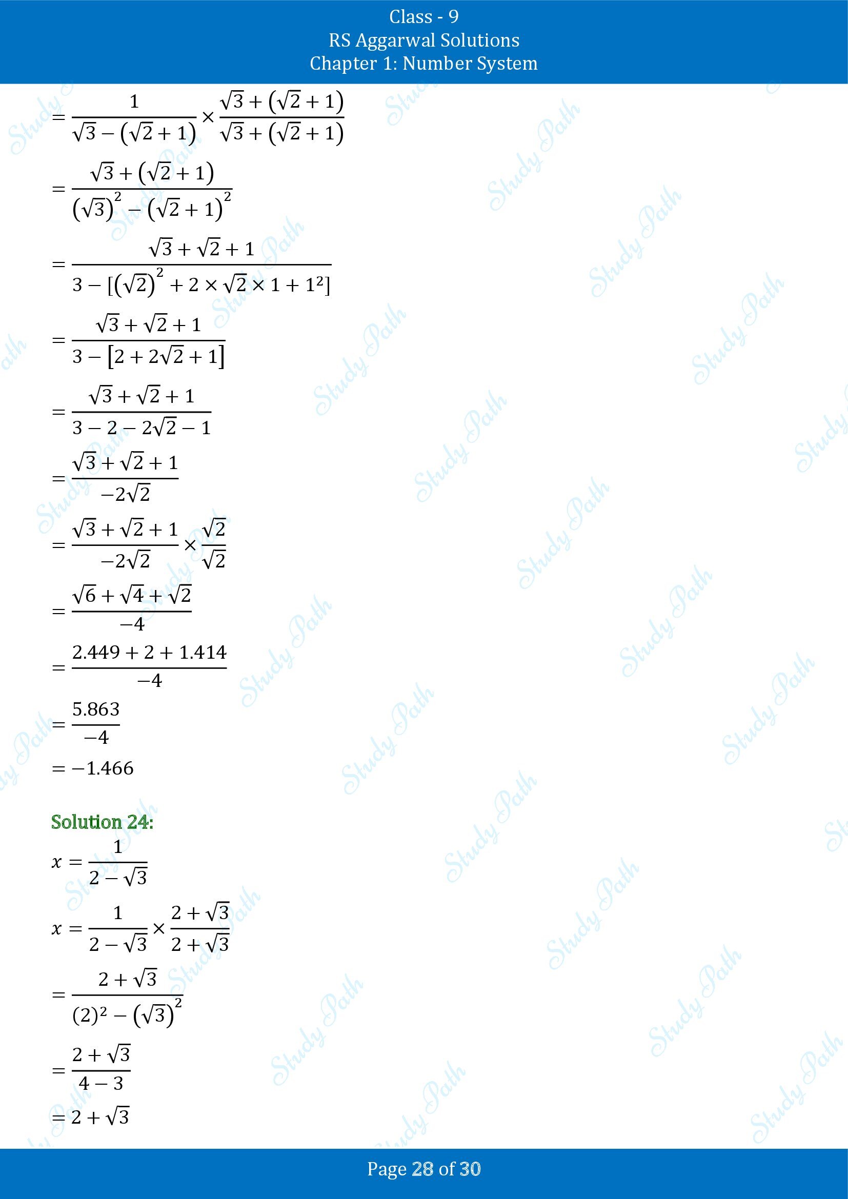 RS Aggarwal Solutions Class 9 Chapter 1 Number System Exercise 1F 00028