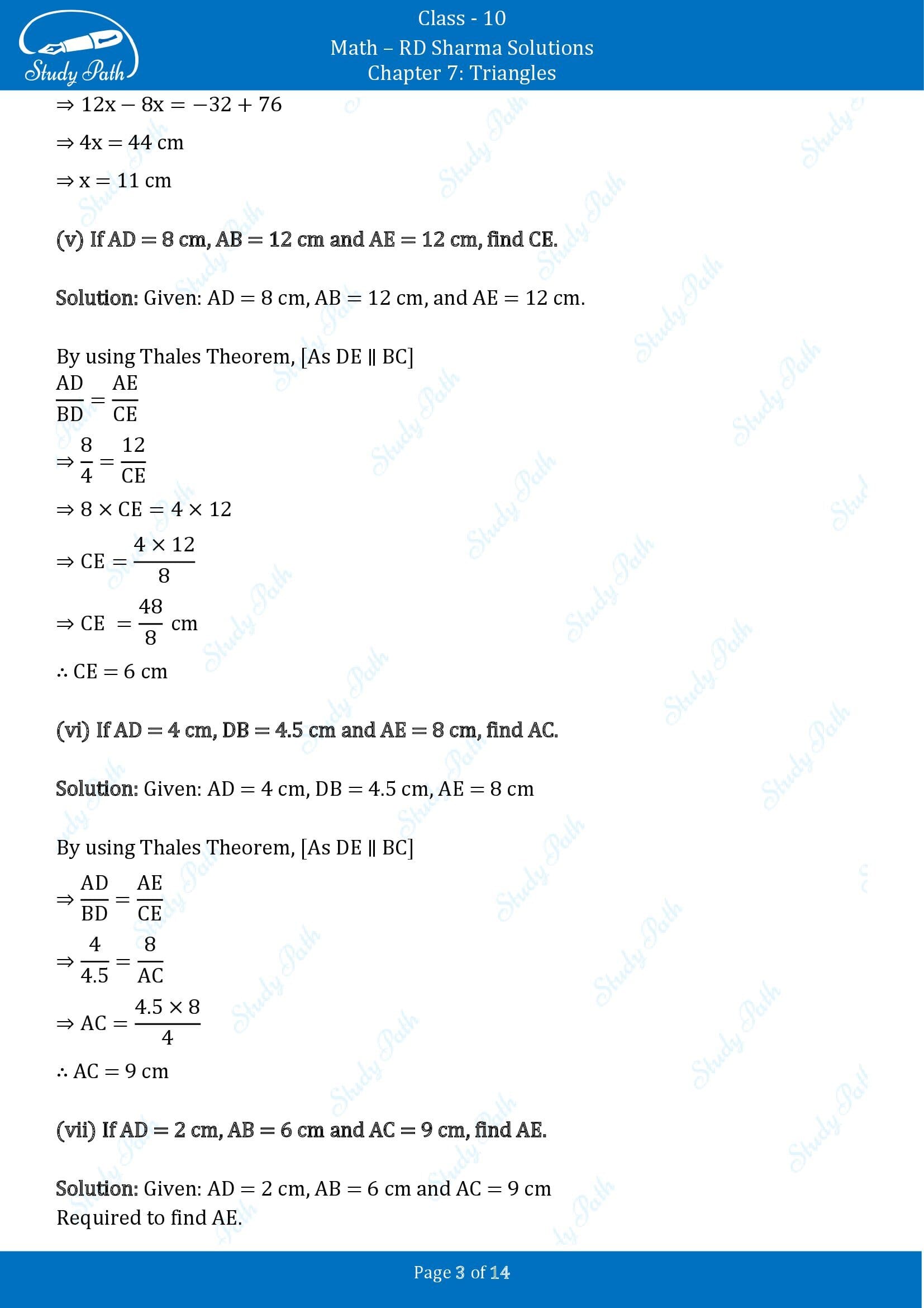 RD Sharma Solutions Class 10 Chapter 7 Triangles Exercise 7.2 00003