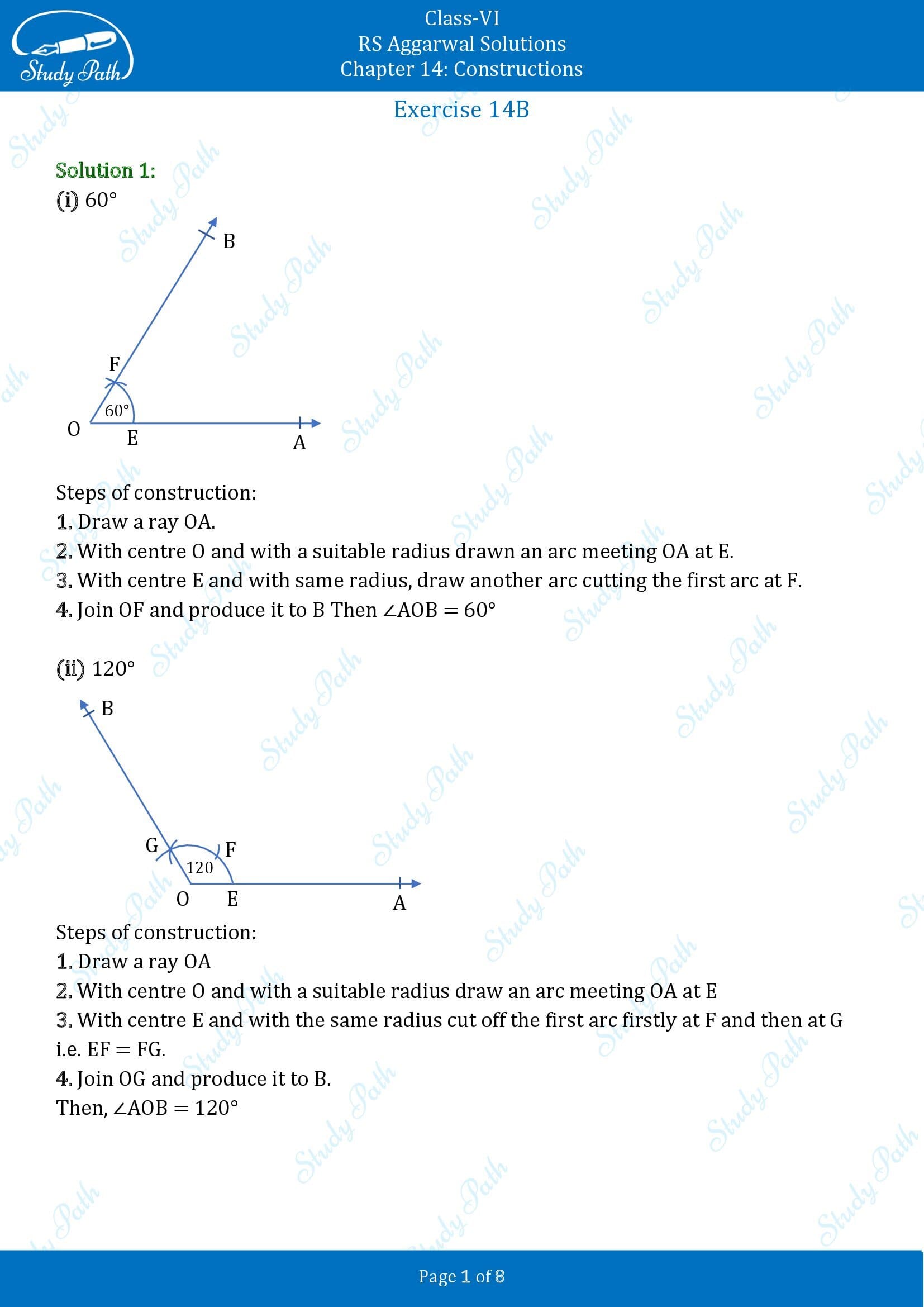 RS Aggarwal Solutions Class 6 Chapter 14 Constructions Exercise 14B 00001