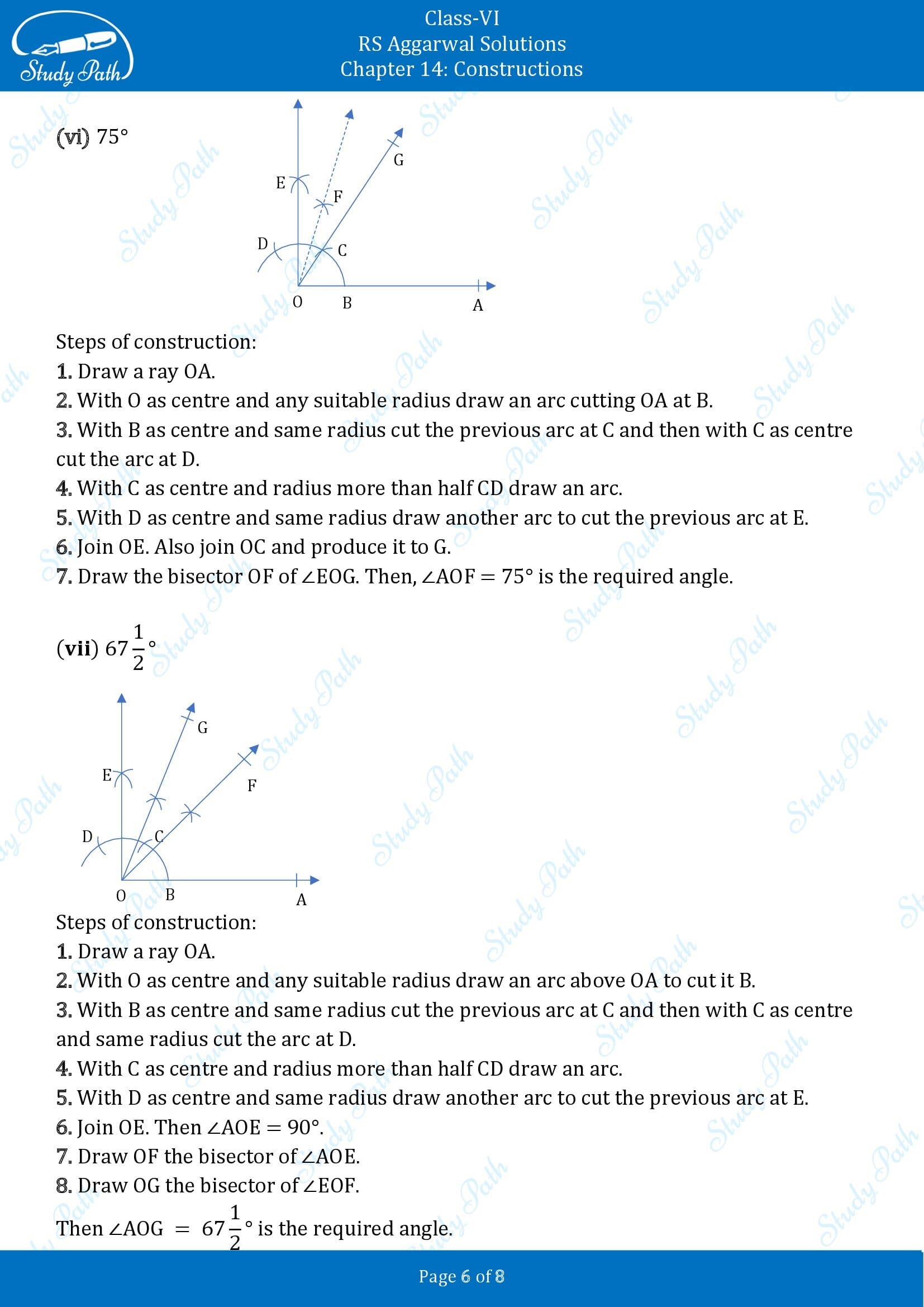 RS Aggarwal Solutions Class 6 Chapter 14 Constructions Exercise 14B 00006