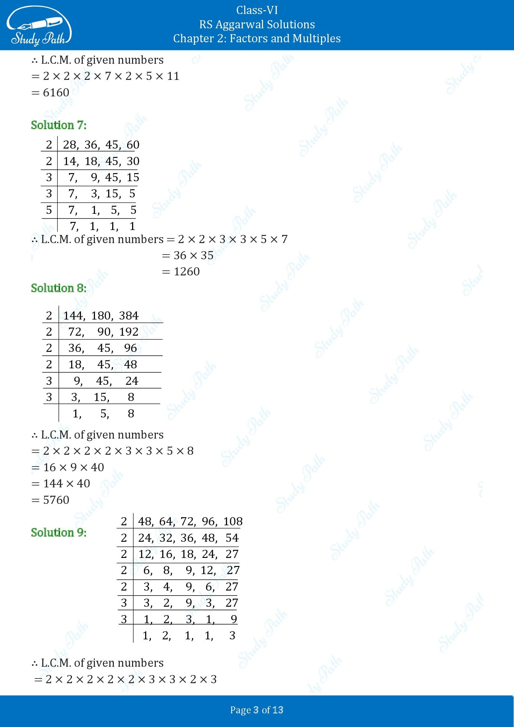 RS Aggarwal Solutions Class 6 Chapter 2 Factors and Multiples Exercise 2E 00003