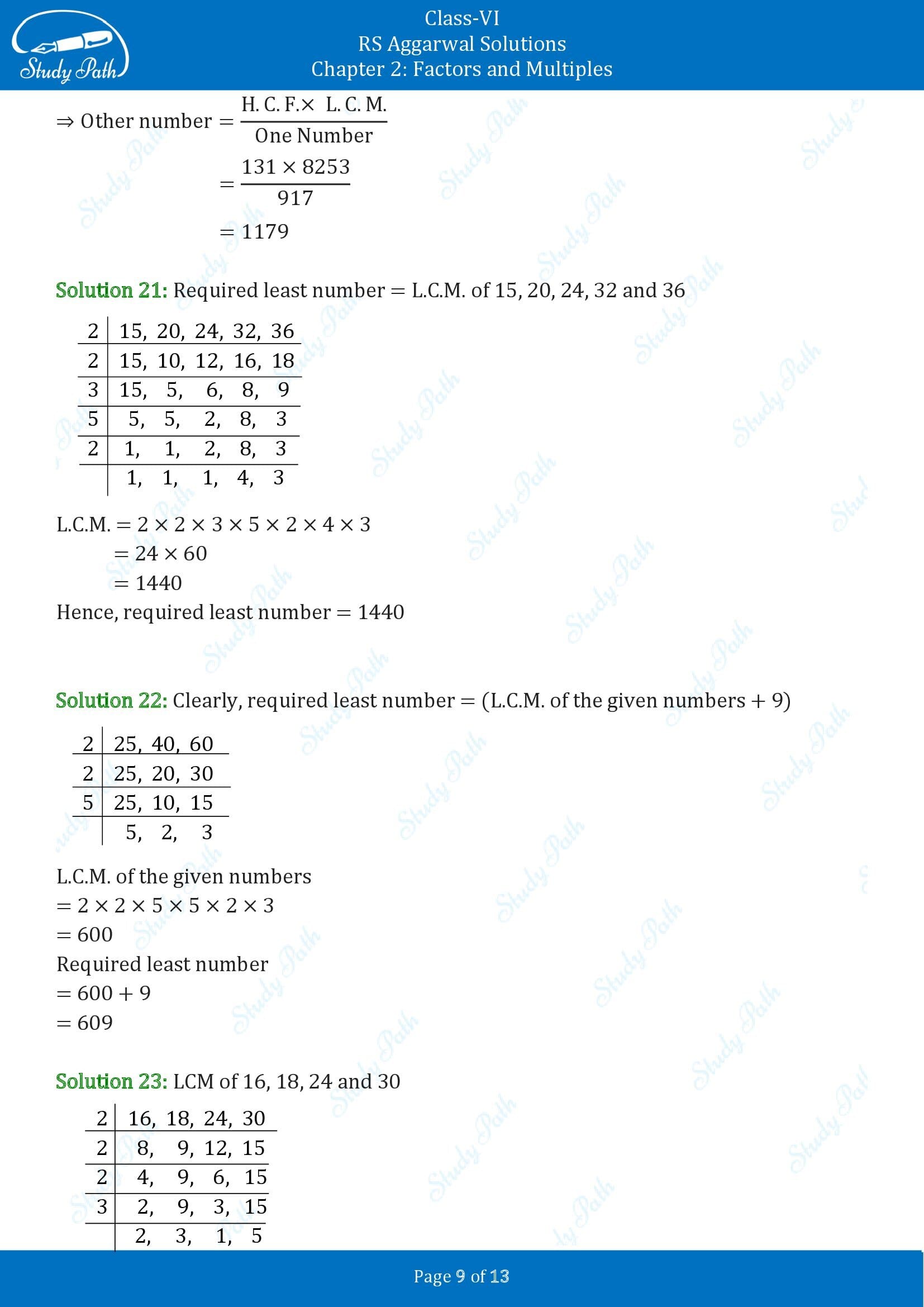 RS Aggarwal Solutions Class 6 Chapter 2 Factors and Multiples Exercise 2E 00009