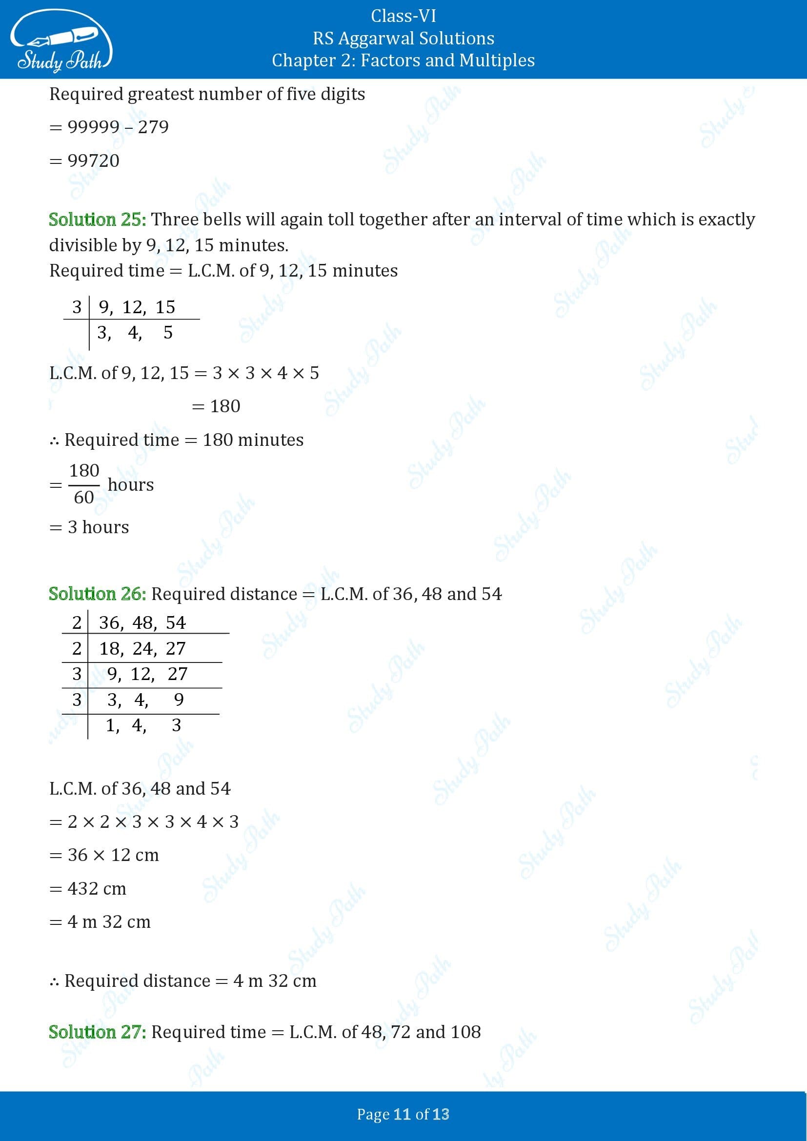 RS Aggarwal Solutions Class 6 Chapter 2 Factors and Multiples Exercise 2E 00011