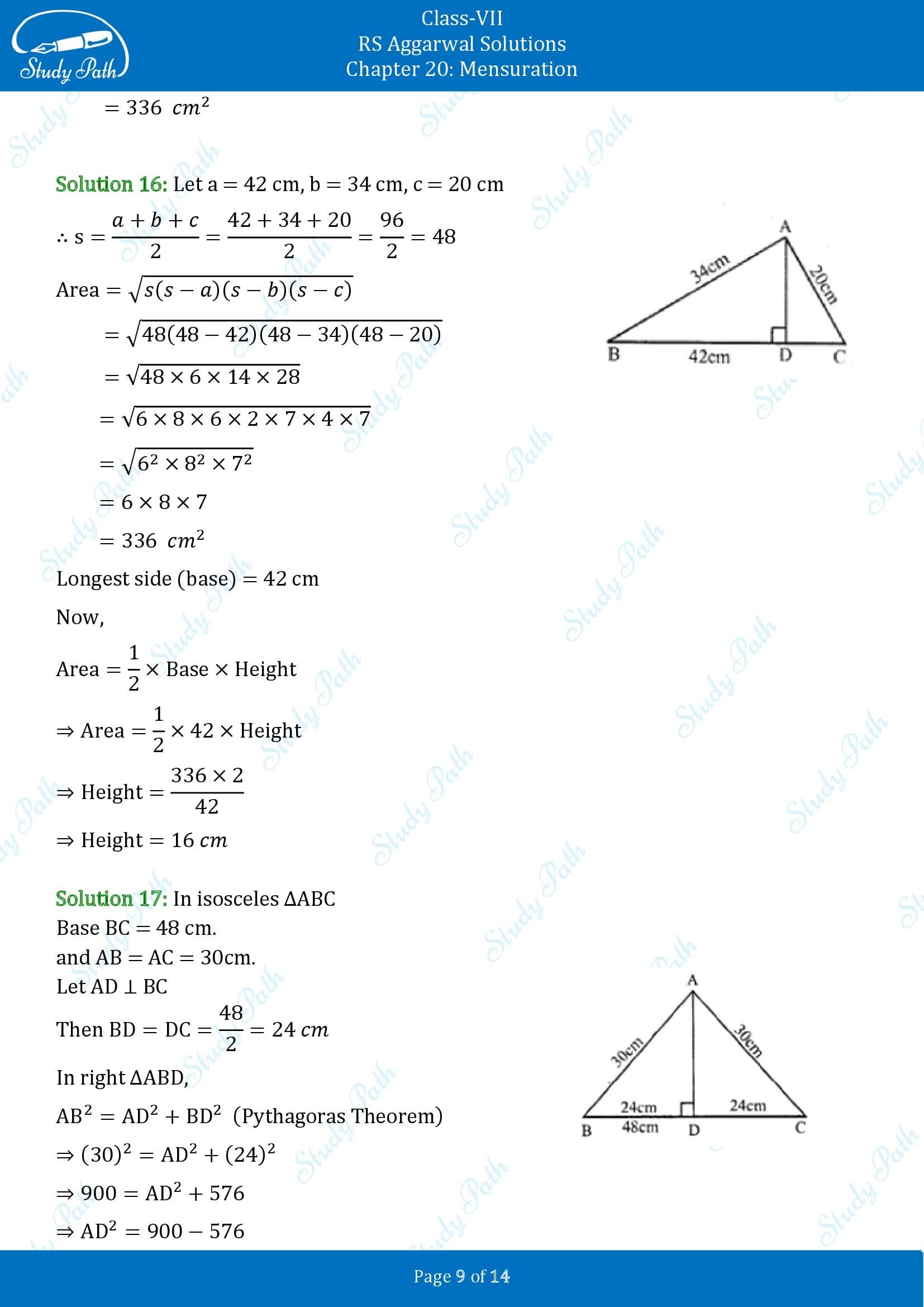 RS Aggarwal Solutions Class 7 Chapter 20 Mensuration Exercise 20D 00009