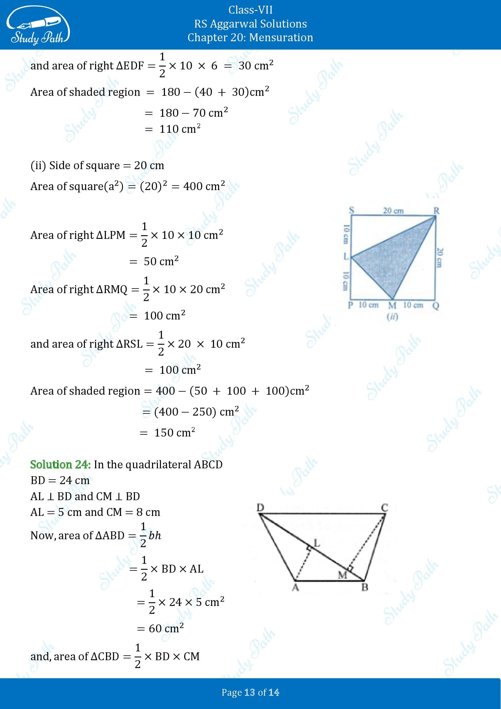 RS Aggarwal Solutions Class 7 Chapter 20 Mensuration Exercise 20D 00013