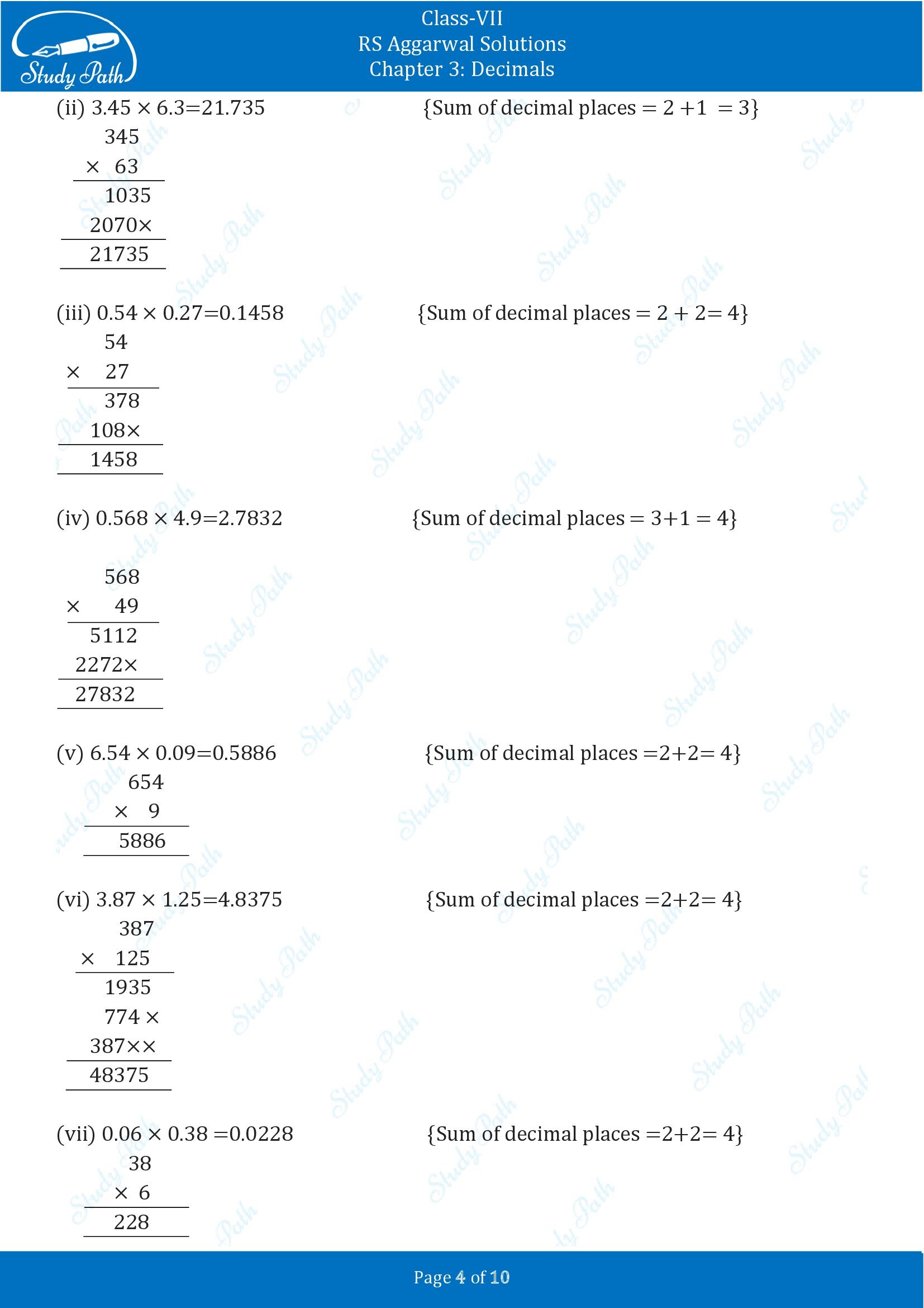 RS Aggarwal Solutions Class 7 Chapter 3 Decimals Exercise 3C 00004