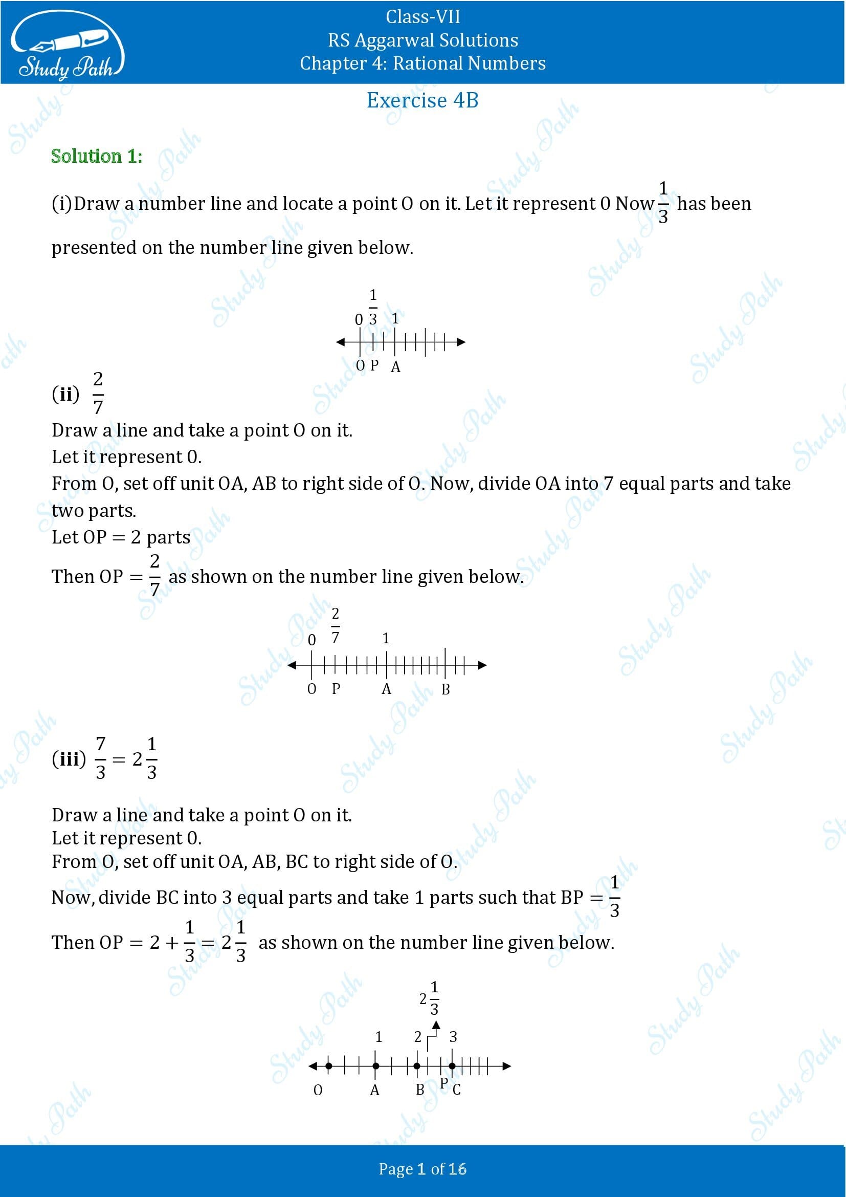 RS Aggarwal Solutions Class 7 Chapter 4 Rational Numbers Exercise 4B 00001