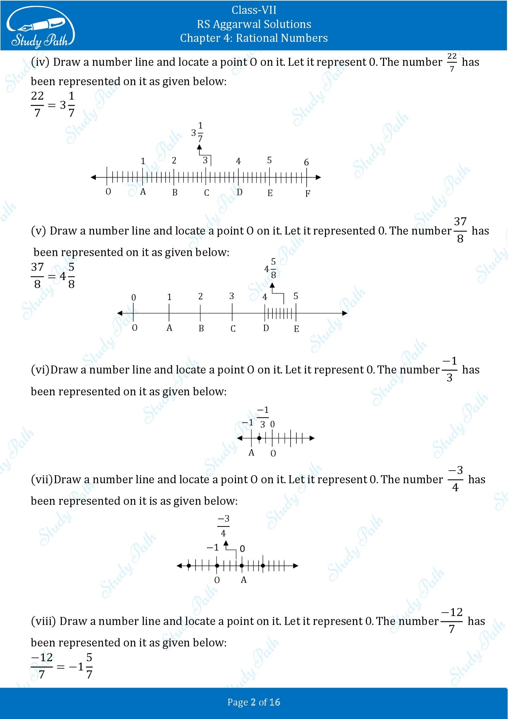 RS Aggarwal Solutions Class 7 Chapter 4 Rational Numbers Exercise 4B 00002