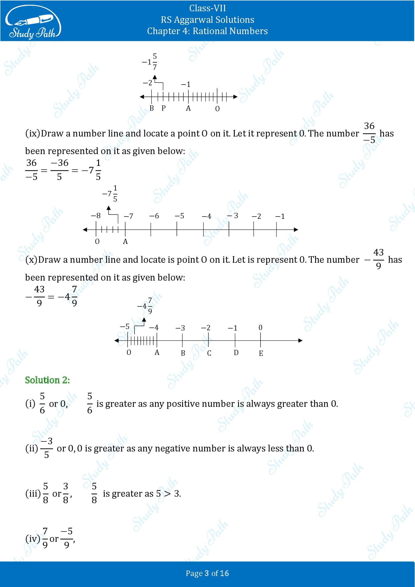 RS Aggarwal Solutions Class 7 Chapter 4 Rational Numbers Exercise 4B 00003