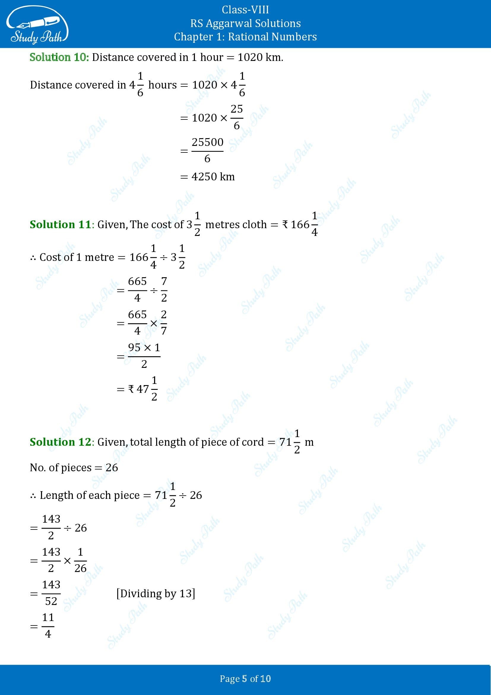 RS Aggarwal Solutions Class 8 Chapter 1 Rational Numbers Exercise 1G 00005