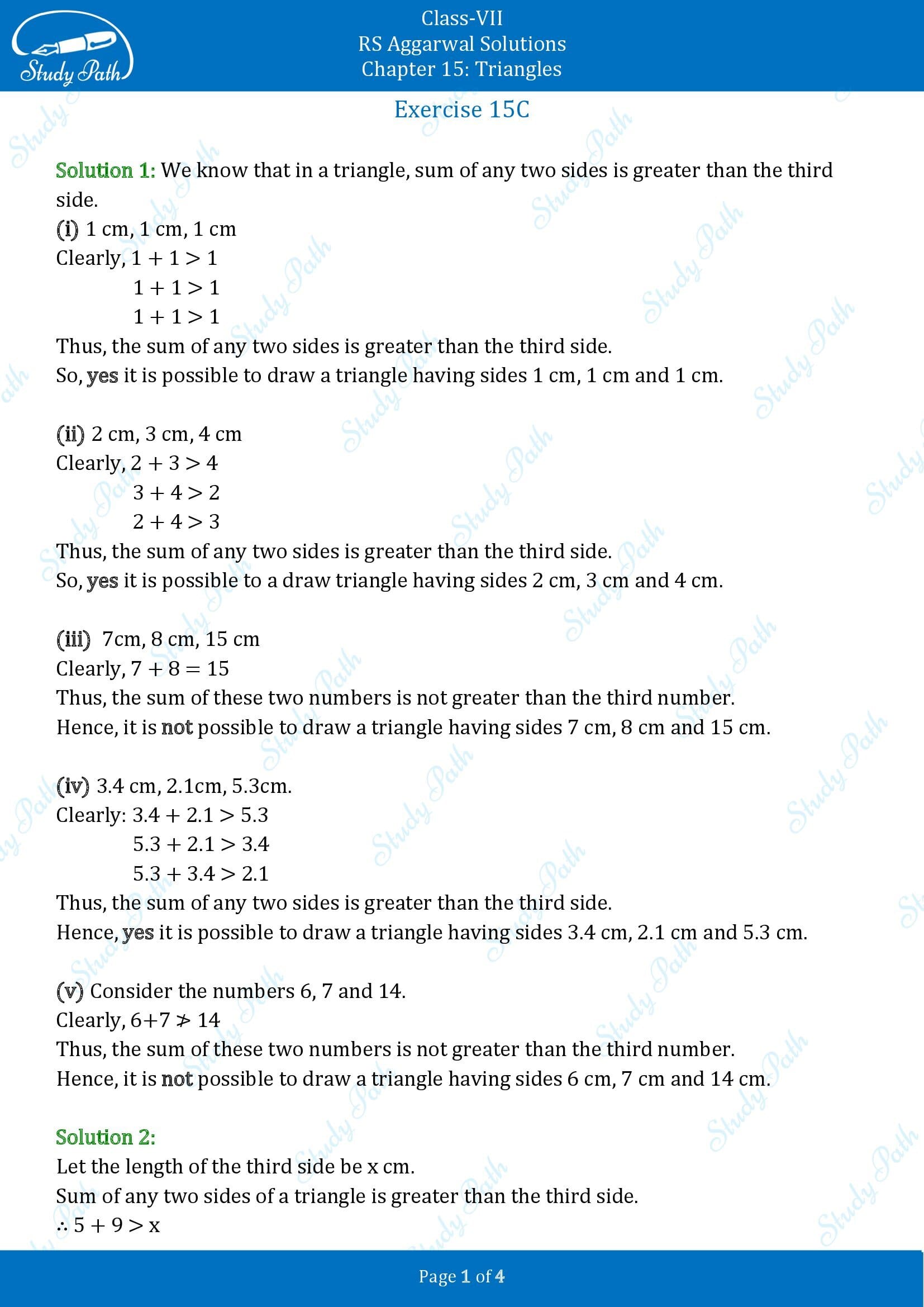 RS Aggarwal Solutions Class 7 Chapter 15 Triangles Exercise 15C 00001