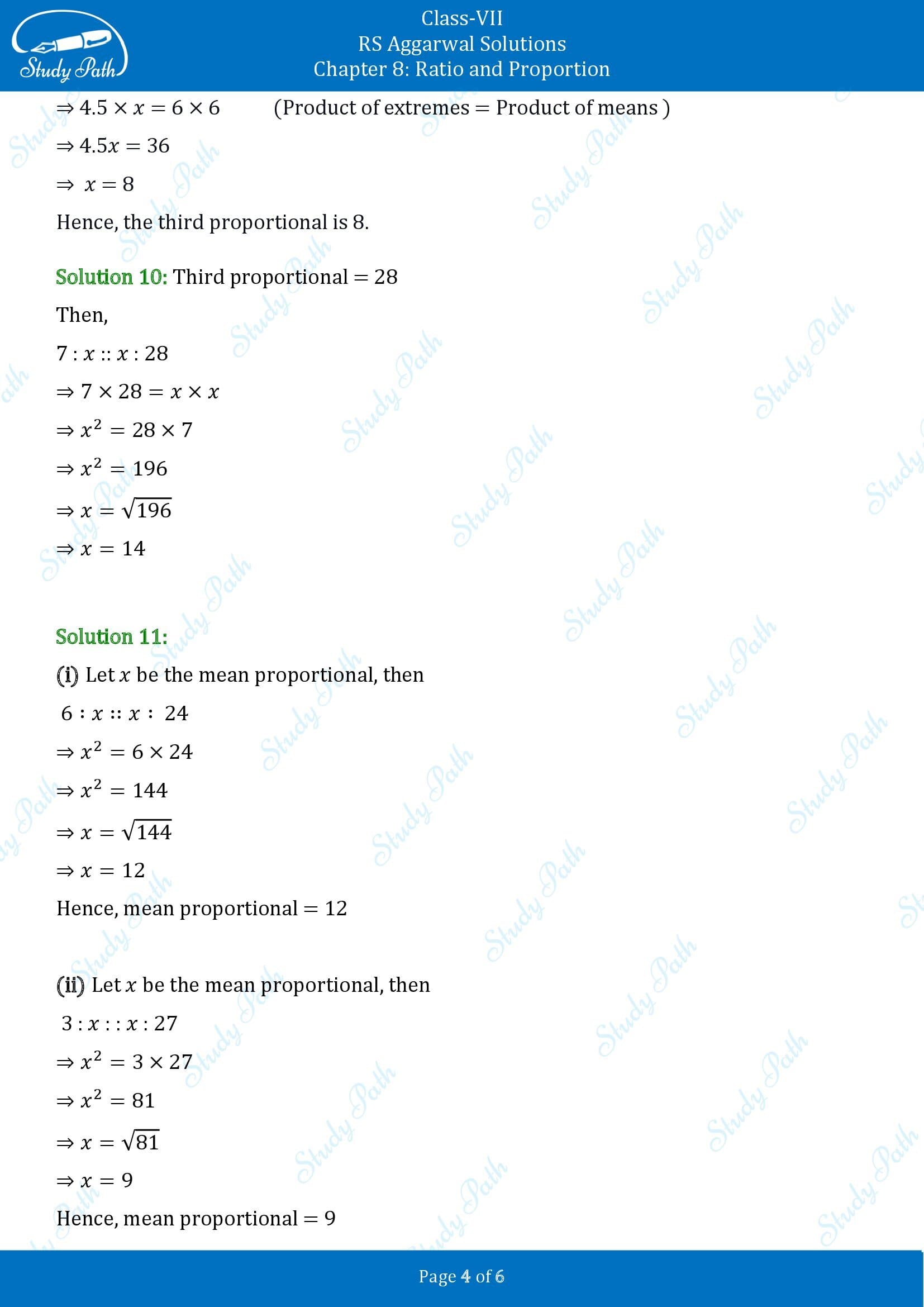 RS Aggarwal Solutions Class 7 Chapter 8 Ratio and Proportion Exercise 8B 00004