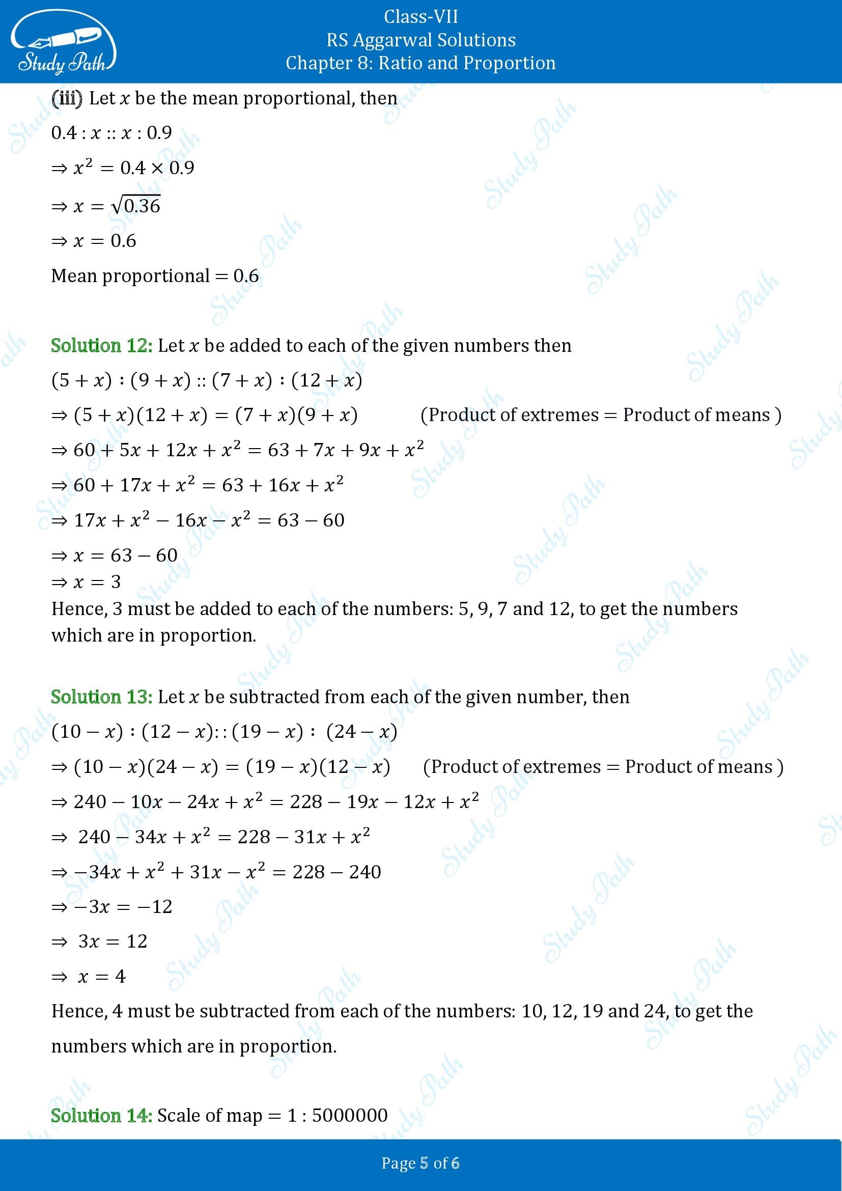 RS Aggarwal Solutions Class 7 Chapter 8 Ratio and Proportion Exercise 8B 00005