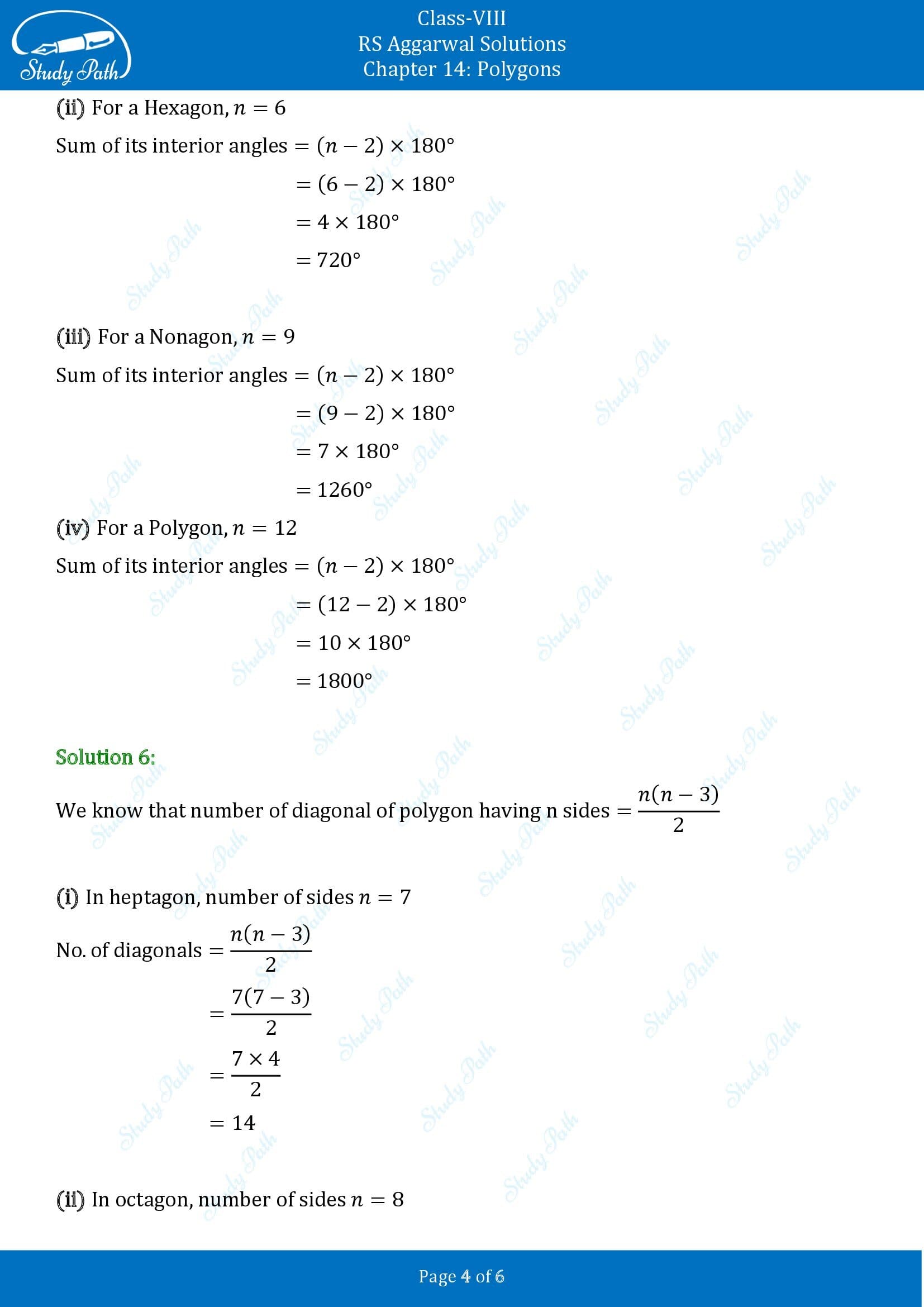 RS Aggarwal Solutions Class 8 Chapter 14 Polygons Exercise 14A 00004