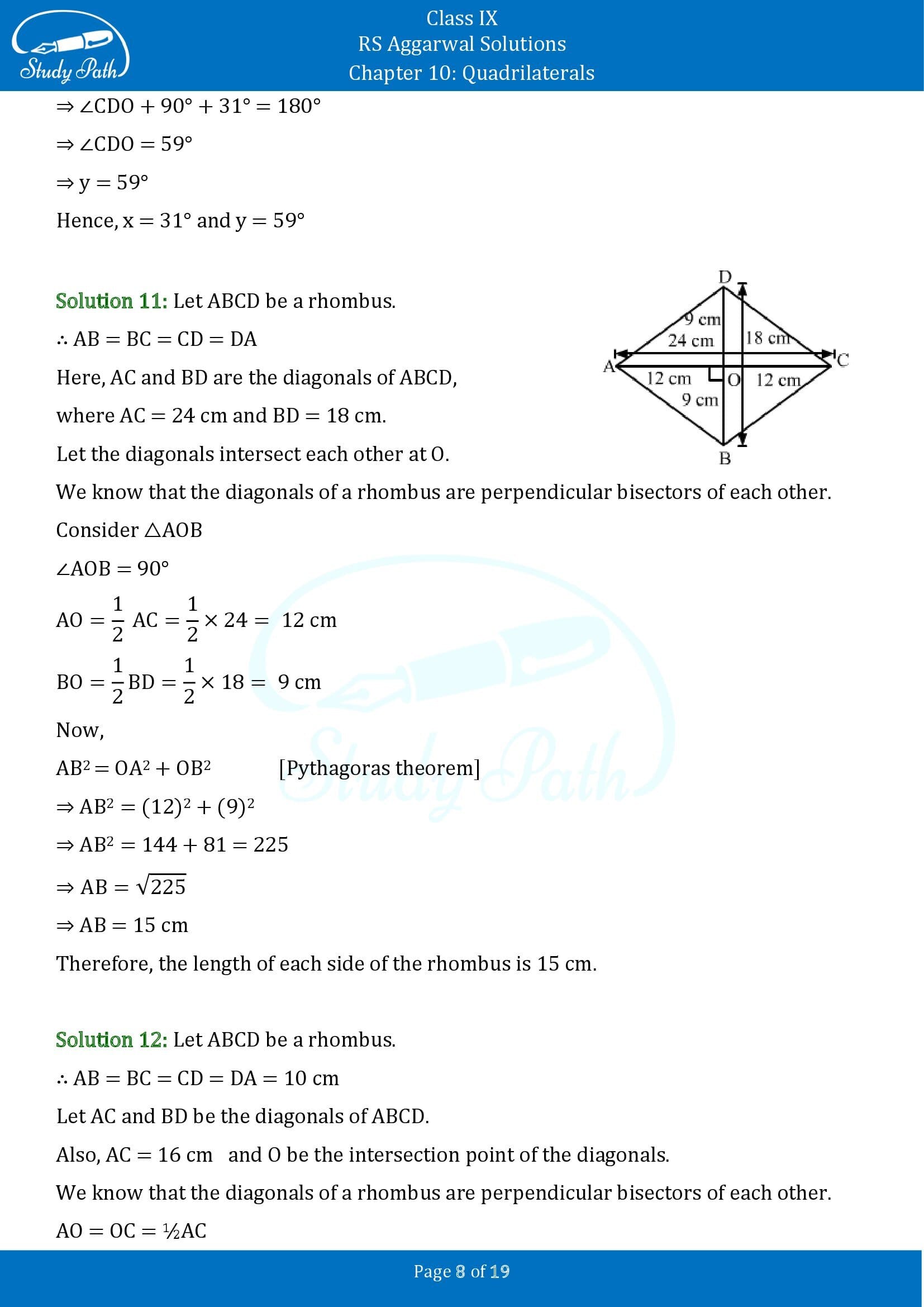 RS Aggarwal Solutions Class 9 Chapter 10 Quadrilaterals Exercise 10B 00008