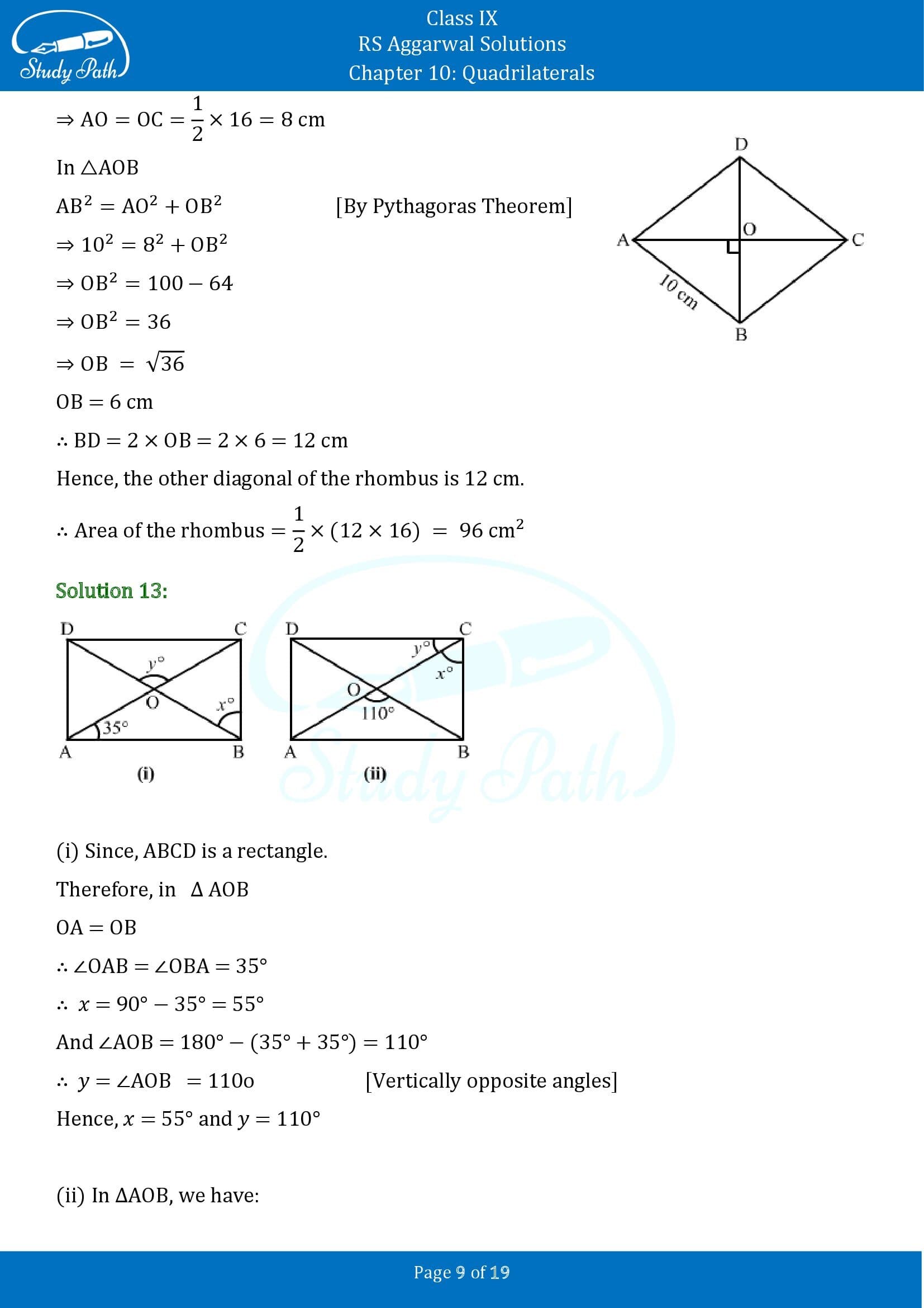 RS Aggarwal Solutions Class 9 Chapter 10 Quadrilaterals Exercise 10B 00009