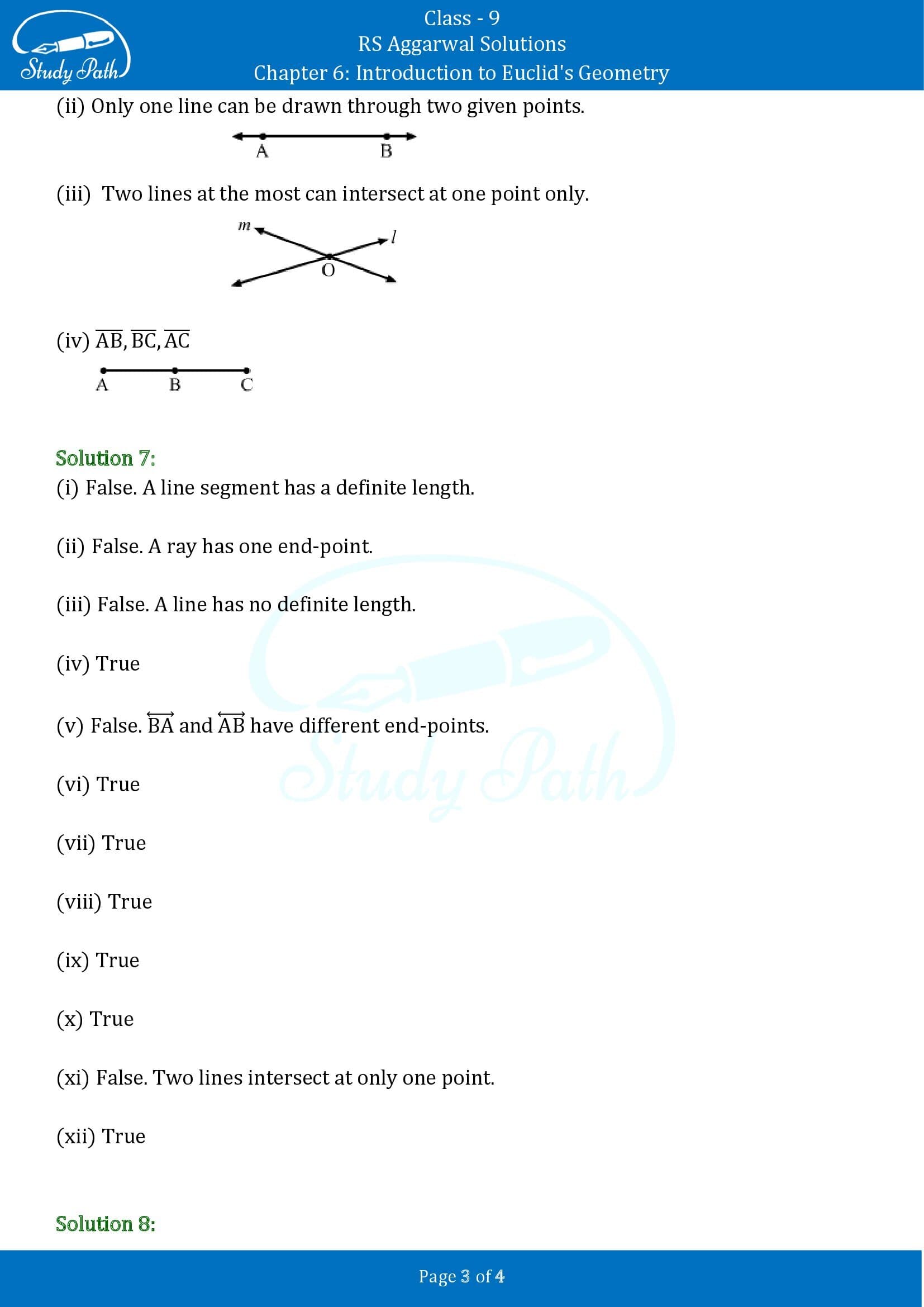 RS Aggarwal Solutions Class 9 Chapter 6 Introduction to Euclids Geometry Exercise 6 00003