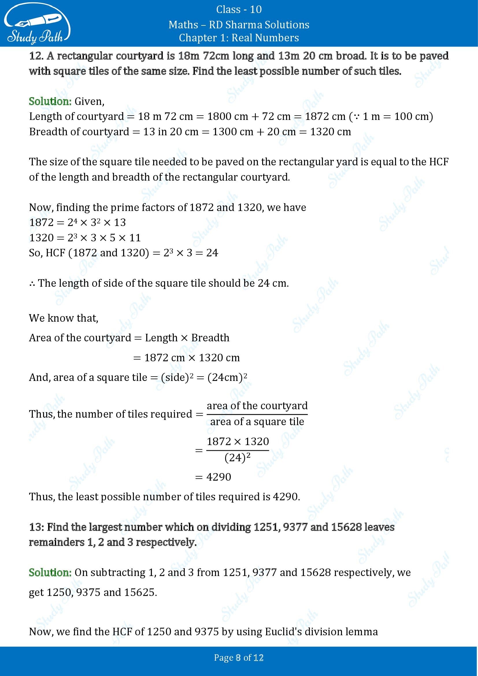 RD Sharma Solutions Class 10 Chapter 1 Real Numbers Exercise 1.2 00008