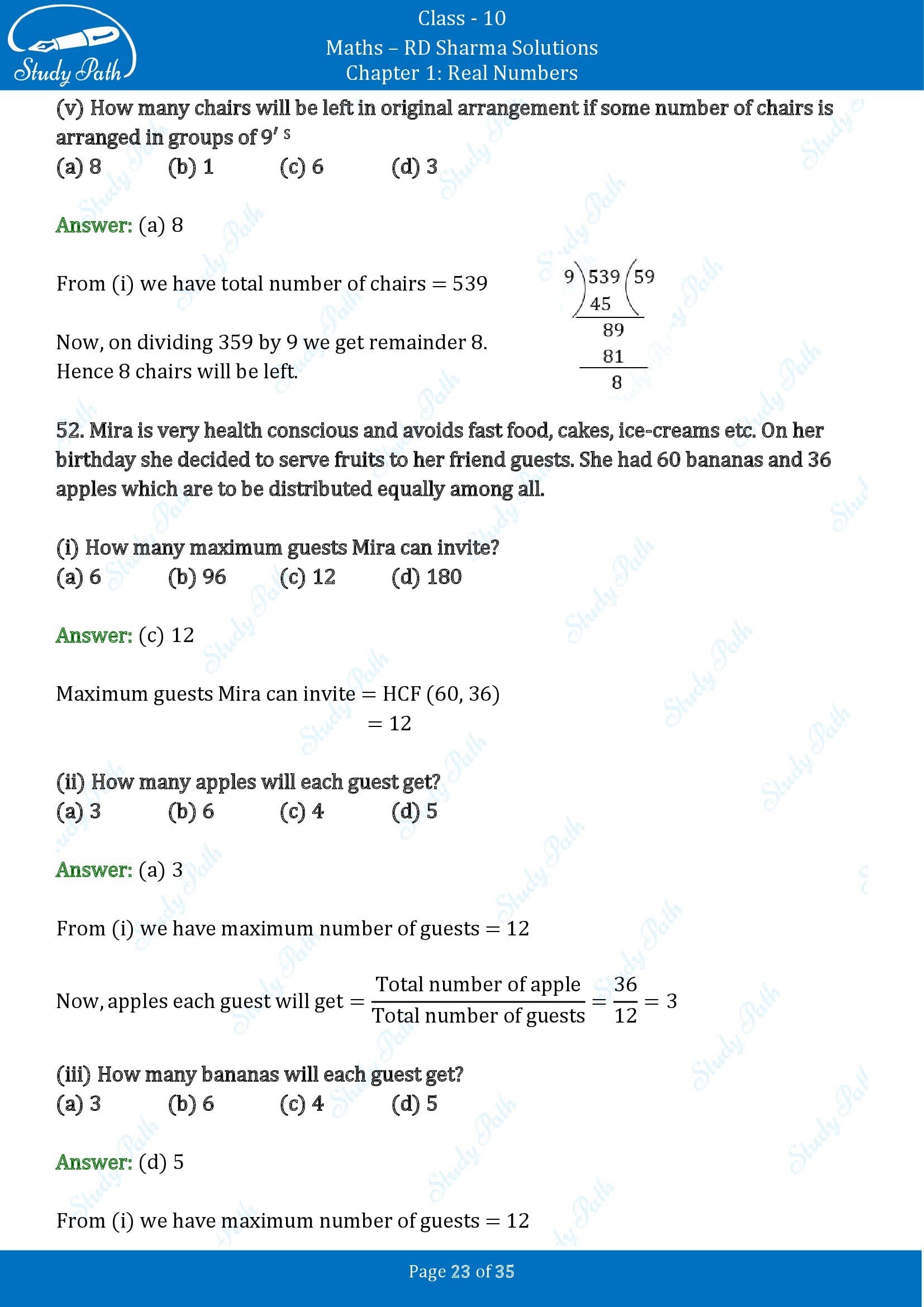 RD Sharma Solutions Class 10 Chapter 1 Real Numbers Multiple Choice Questions MCQs 00023