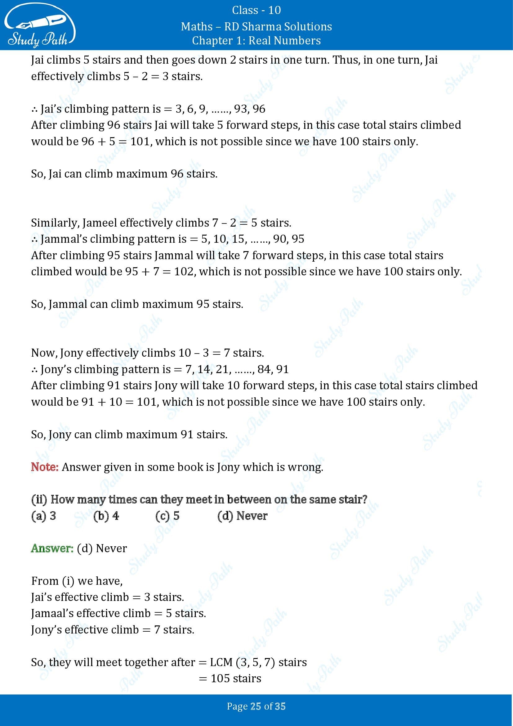 RD Sharma Solutions Class 10 Chapter 1 Real Numbers Multiple Choice Questions MCQs 00025