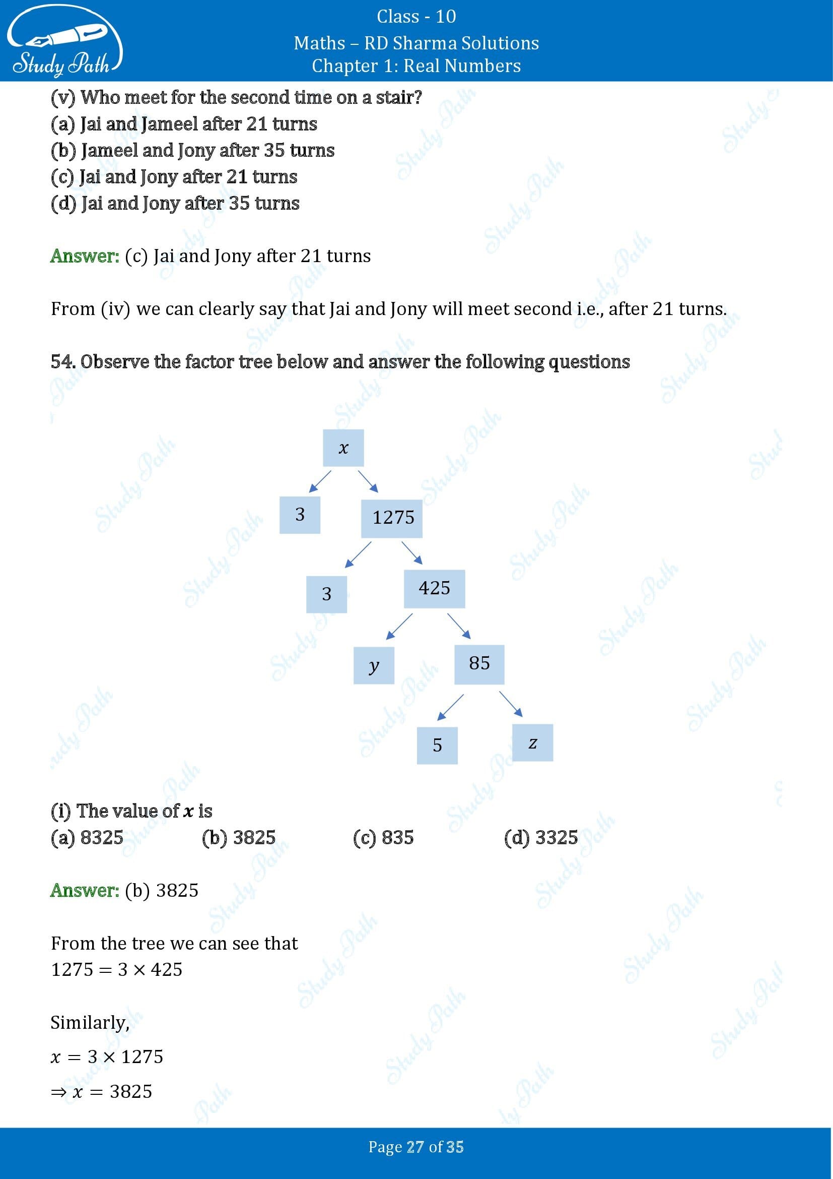 RD Sharma Solutions Class 10 Chapter 1 Real Numbers Multiple Choice Questions MCQs 00027