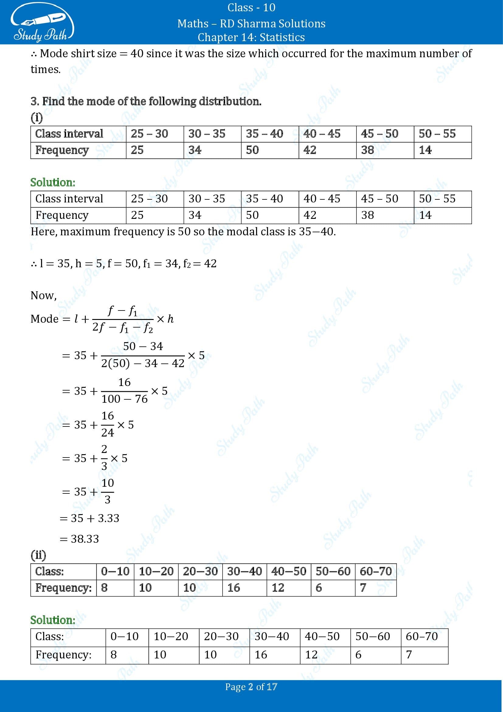 RD Sharma Solutions Class 10 Chapter 14 Statistics Exercise 14.5 00002