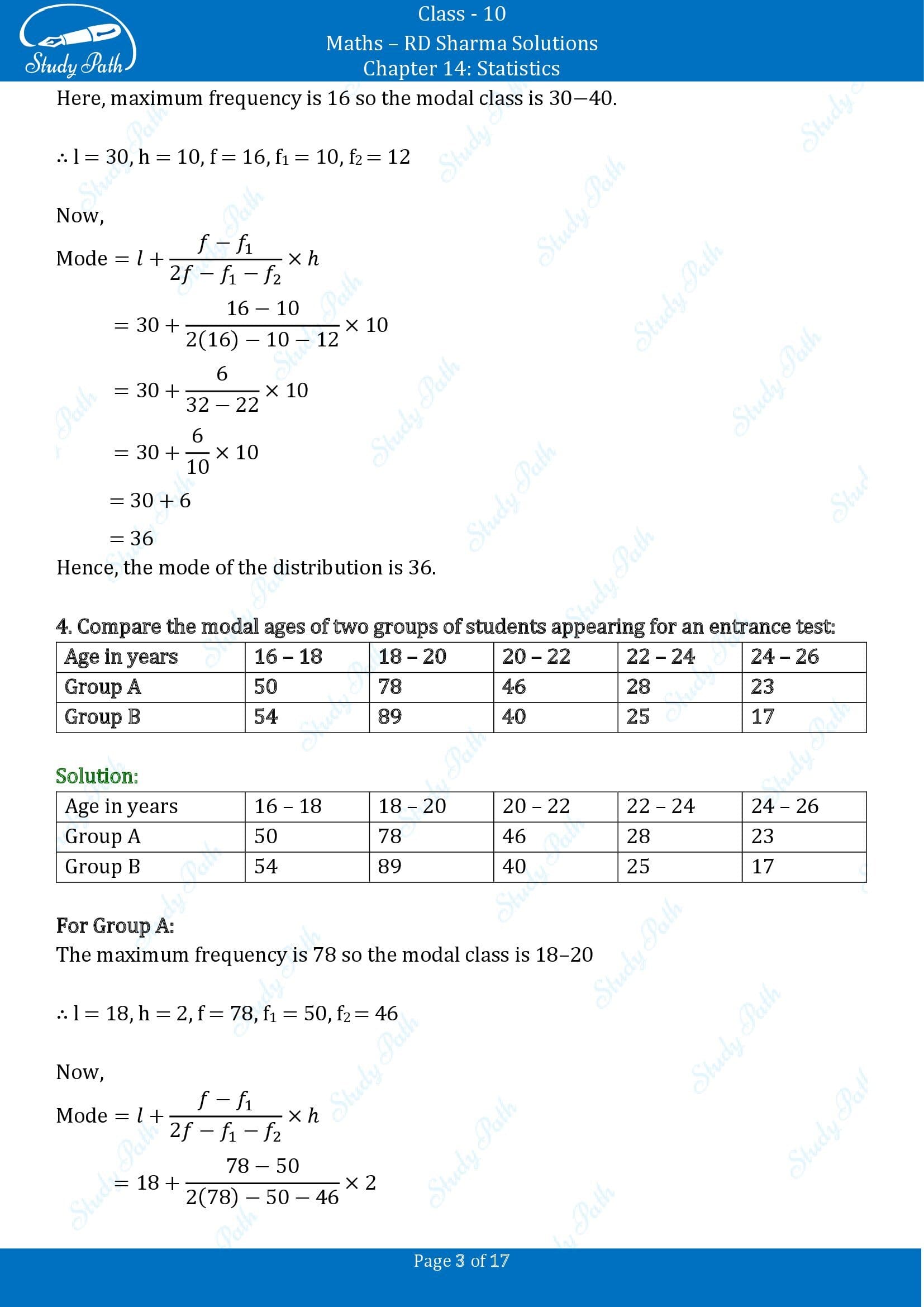 RD Sharma Solutions Class 10 Chapter 14 Statistics Exercise 14.5 00003