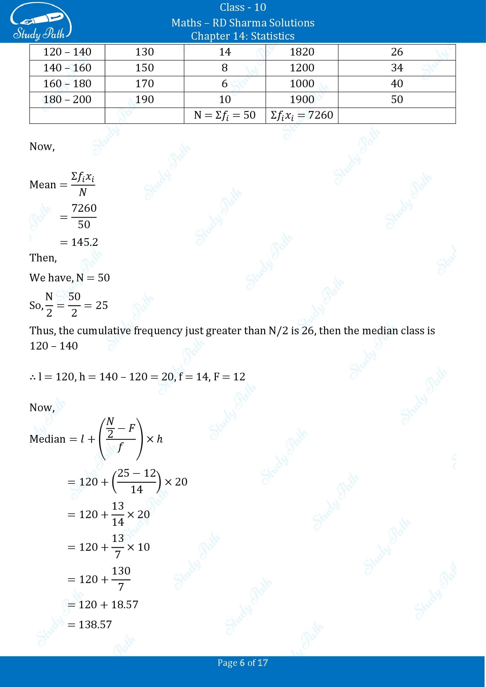 RD Sharma Solutions Class 10 Chapter 14 Statistics Exercise 14.5 00006