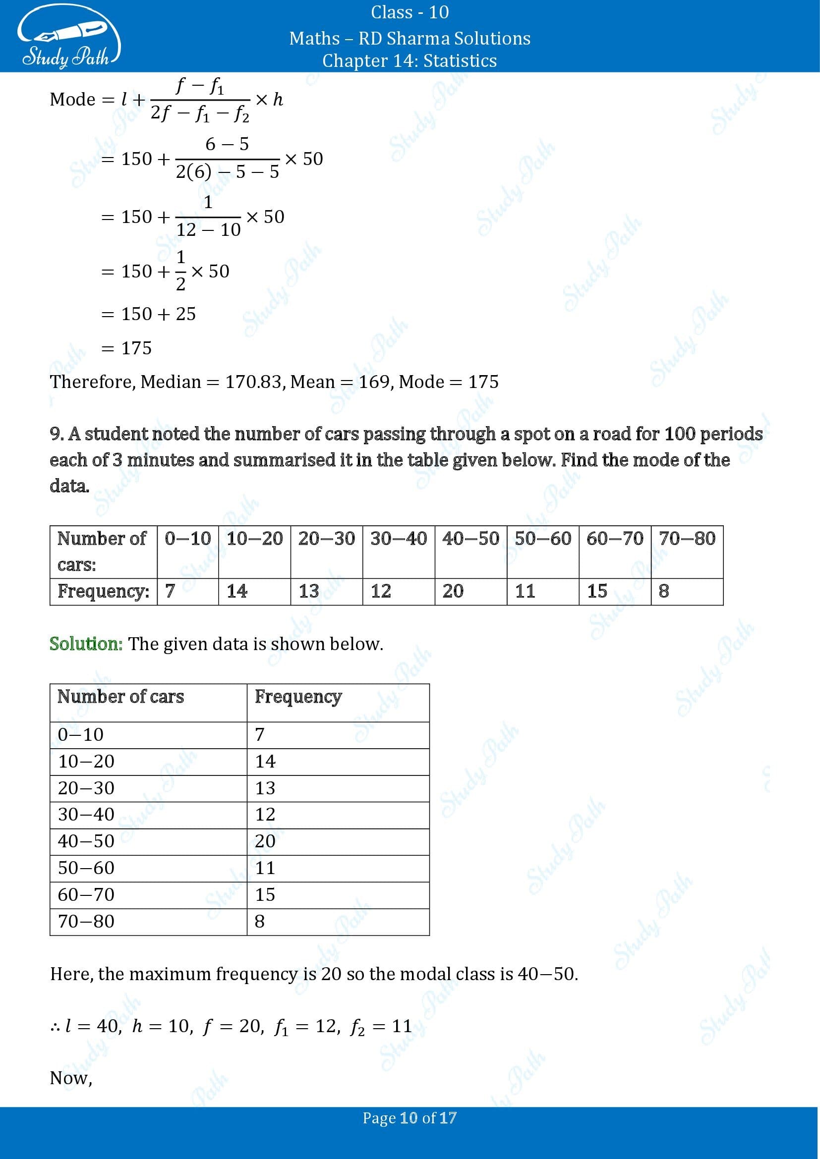 RD Sharma Solutions Class 10 Chapter 14 Statistics Exercise 14.5 00010