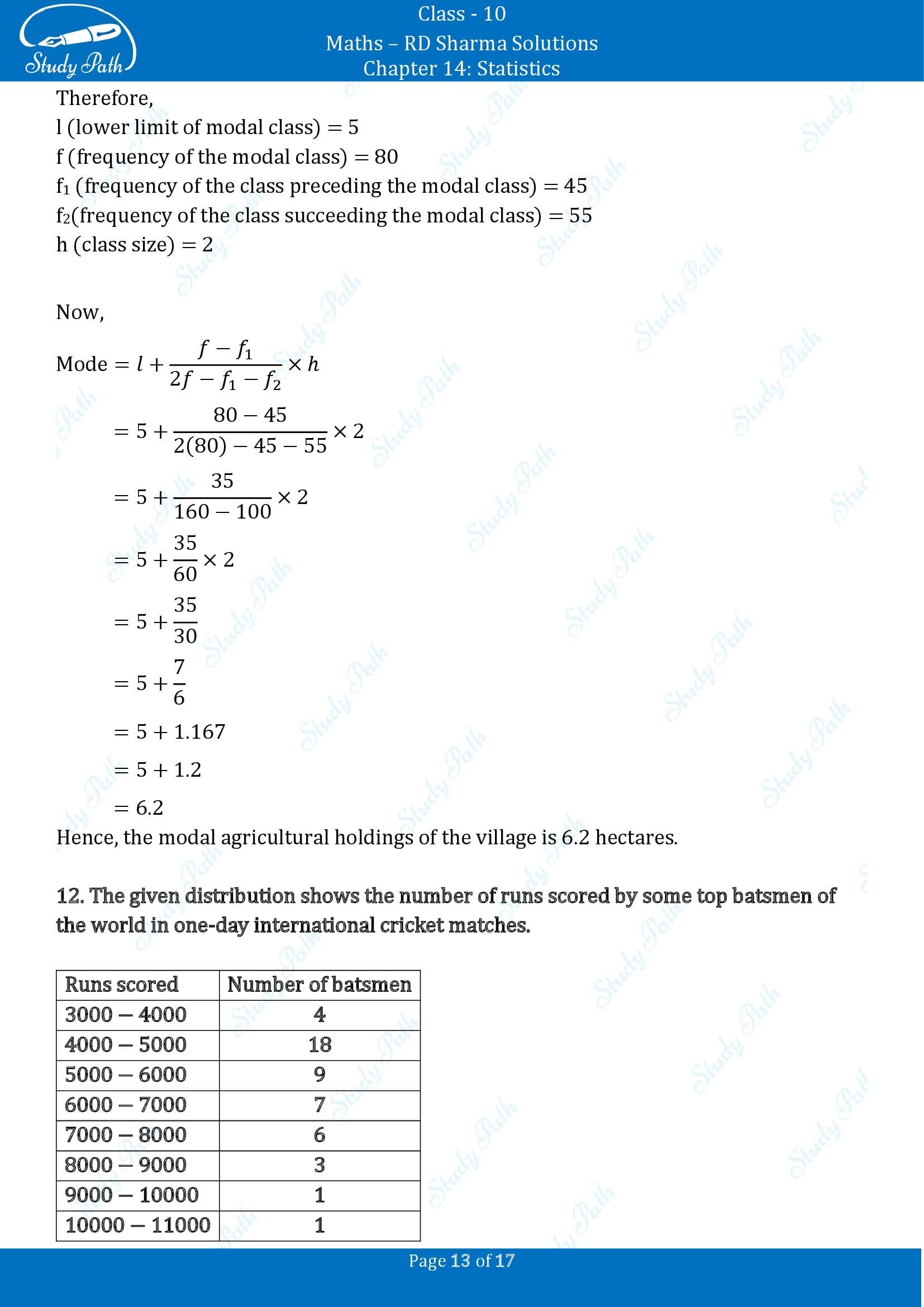 RD Sharma Solutions Class 10 Chapter 14 Statistics Exercise 14.5 00013