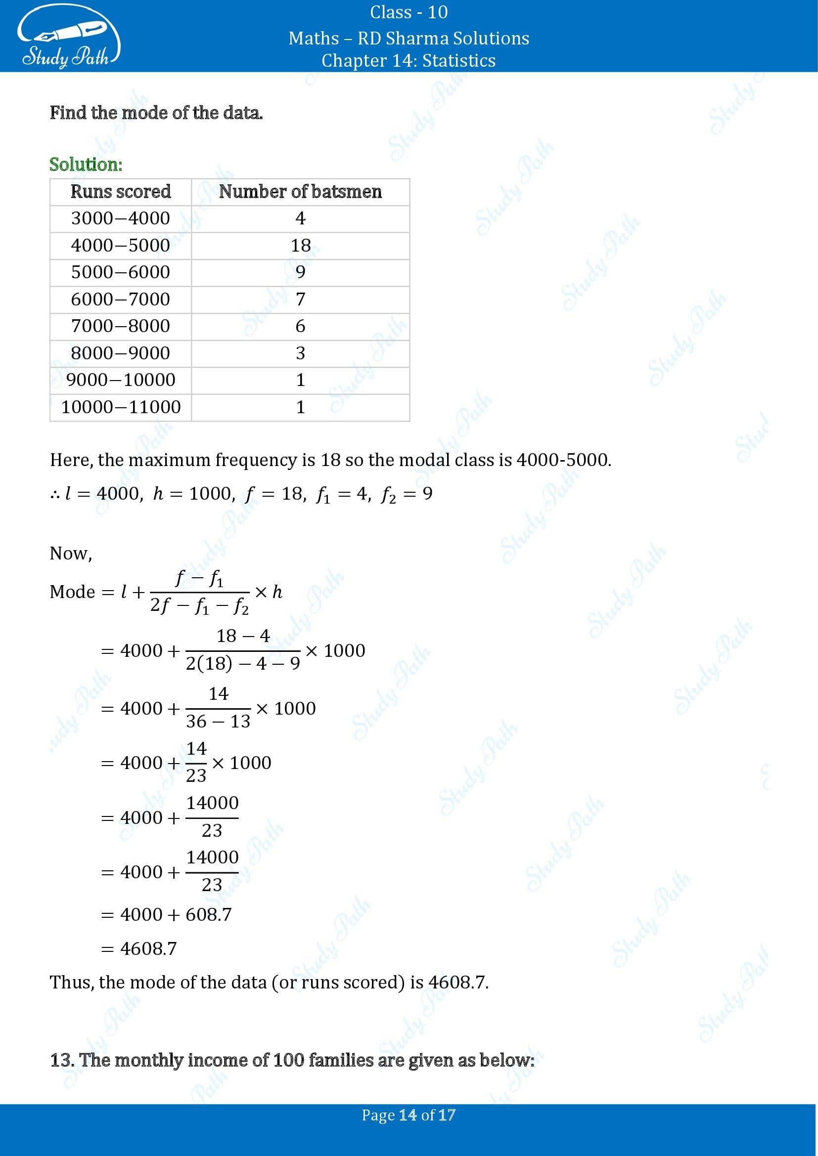 RD Sharma Solutions Class 10 Chapter 14 Statistics Exercise 14.5 00014