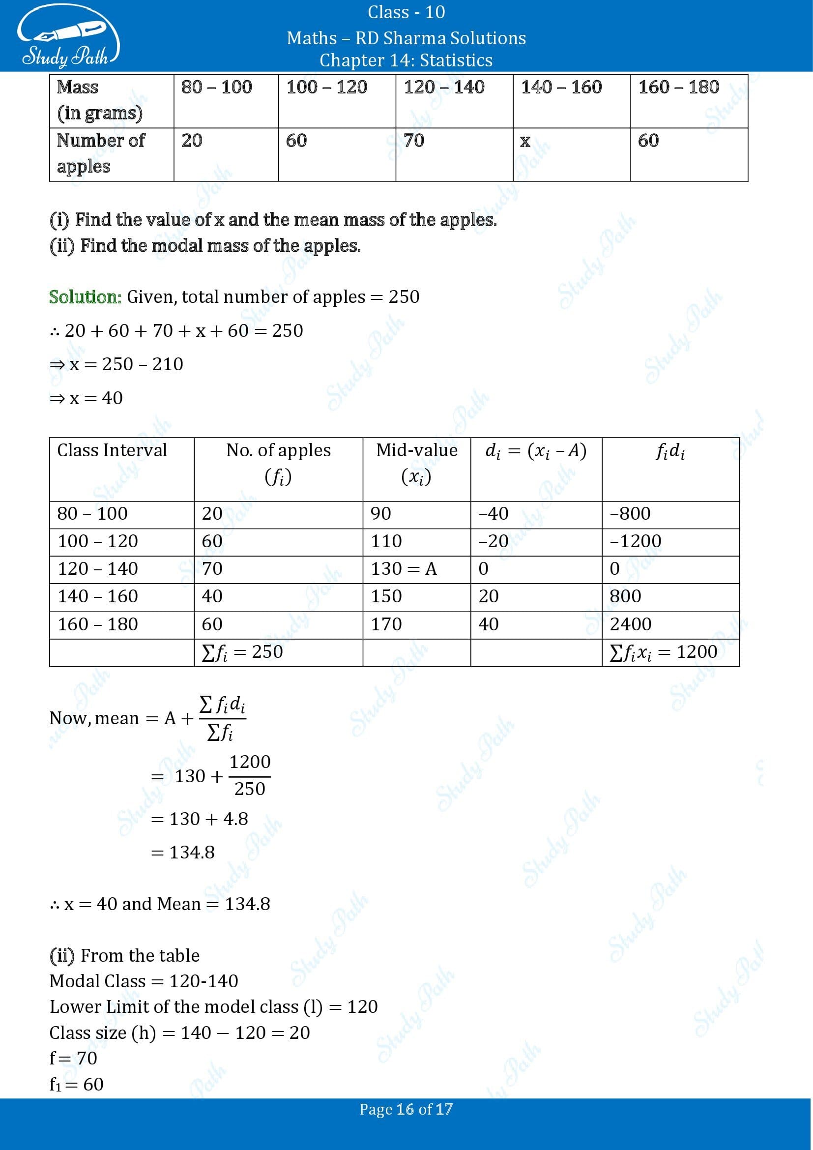 RD Sharma Solutions Class 10 Chapter 14 Statistics Exercise 14.5 00016