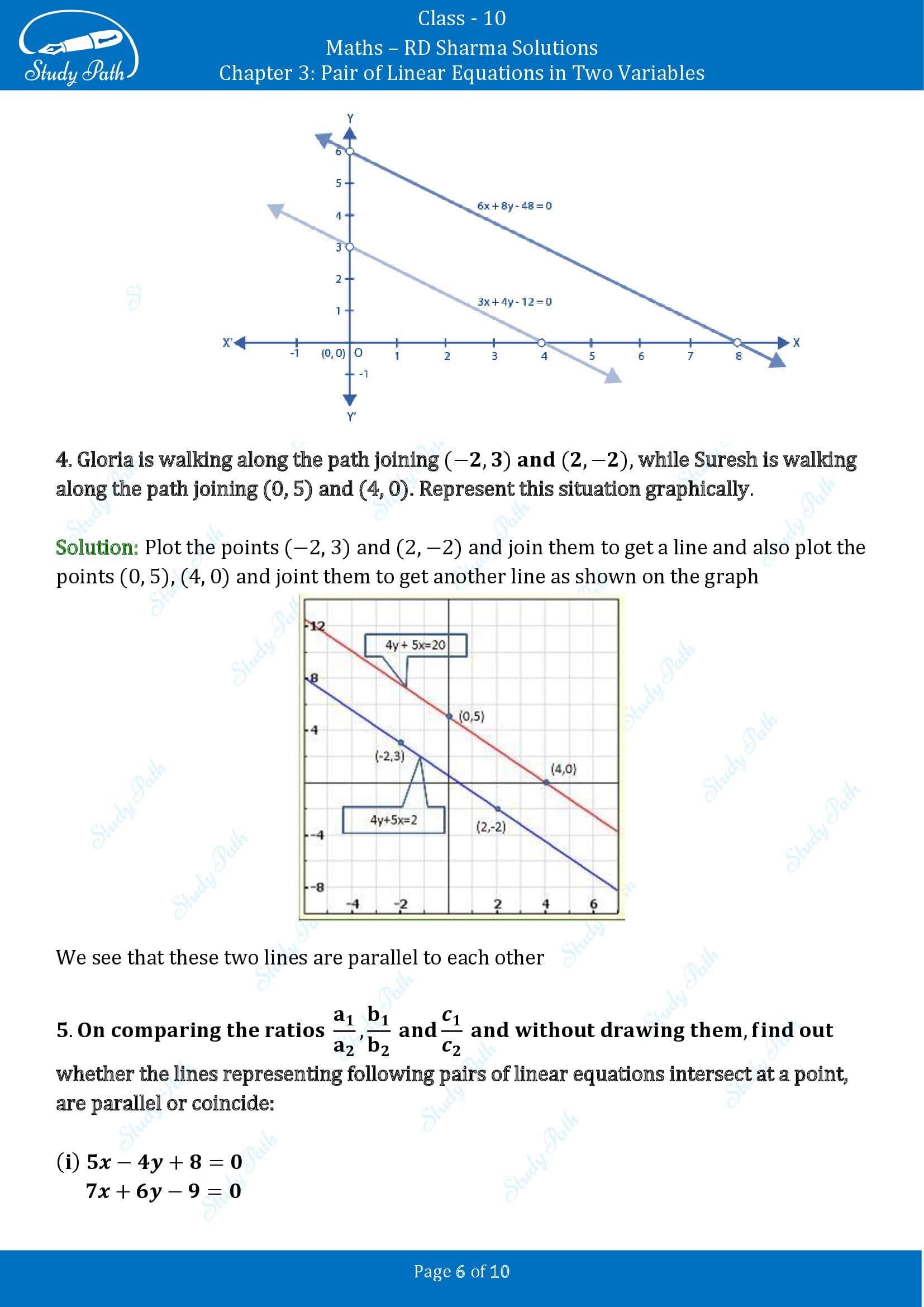 RD Sharma Solutions Class 10 Chapter 3 Pair of Linear Equations in Two Variables Exercise 3.1 00006