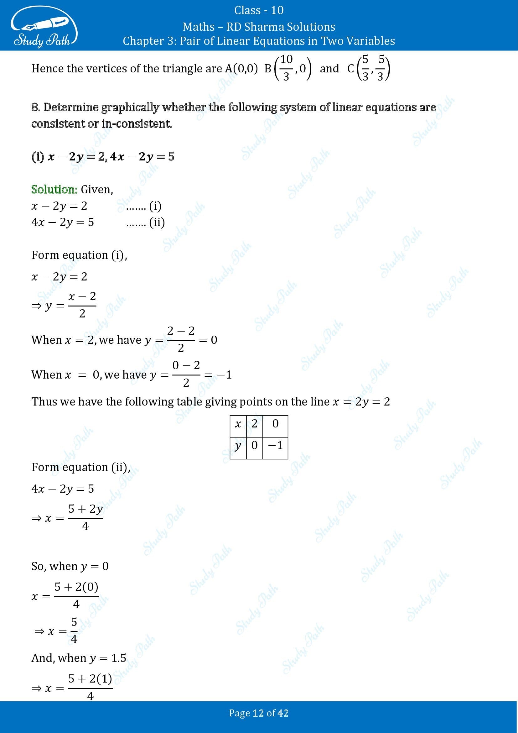 RD Sharma Solutions Class 10 Chapter 3 Pair of Linear Equations in Two Variables Exercise 3.2 00012