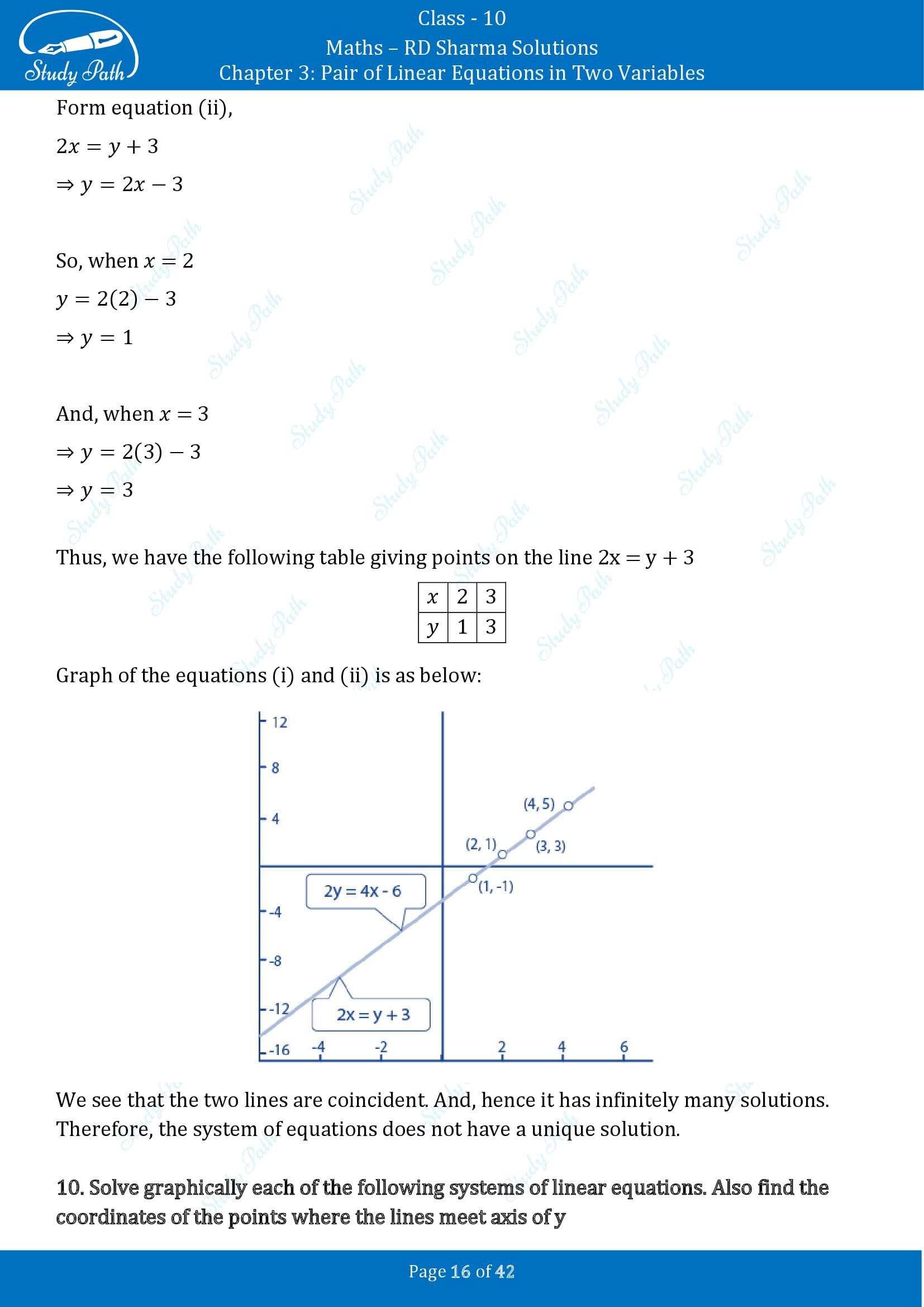 RD Sharma Solutions Class 10 Chapter 3 Pair of Linear Equations in Two Variables Exercise 3.2 00016