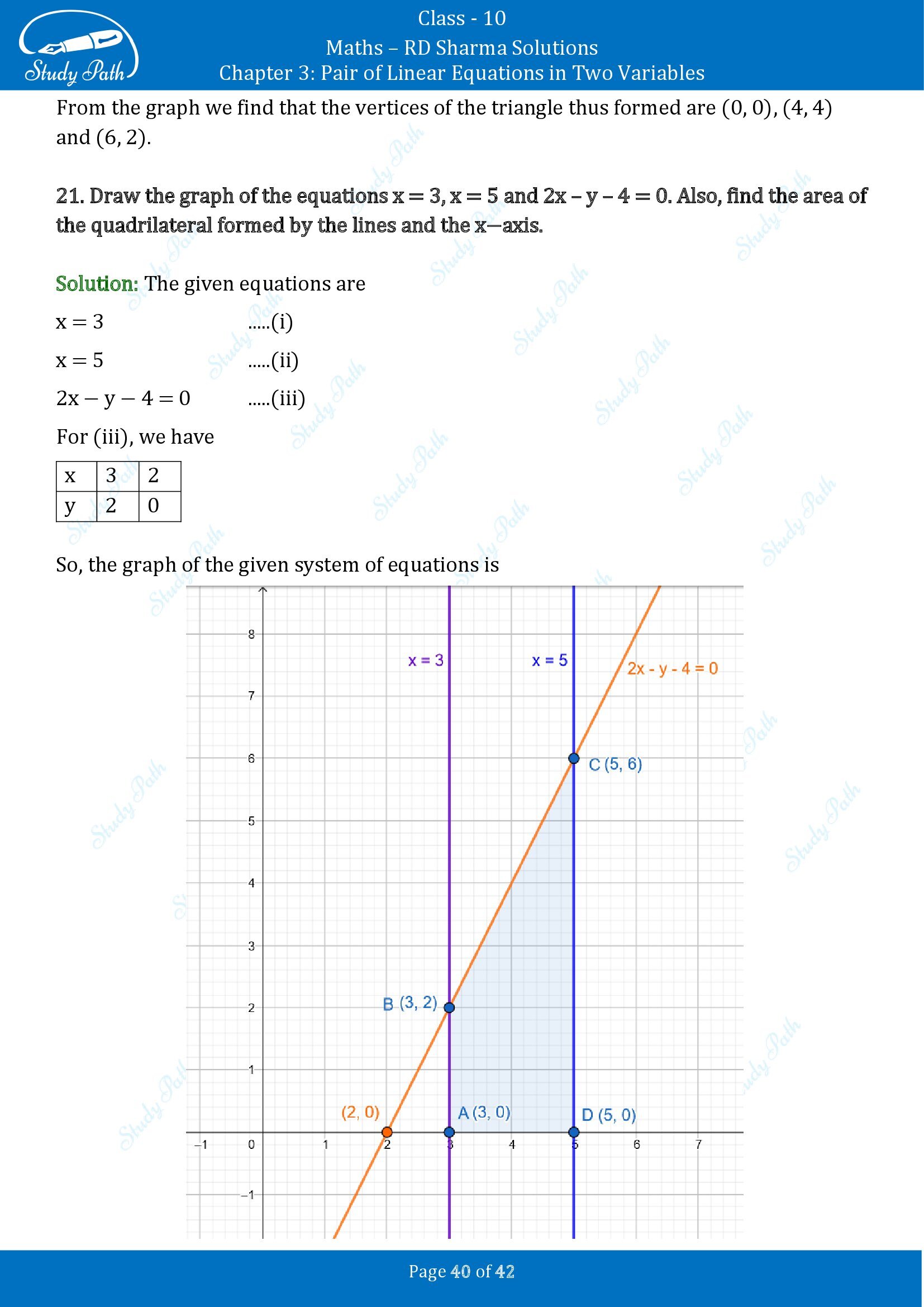 RD Sharma Solutions Class 10 Chapter 3 Pair of Linear Equations in Two Variables Exercise 3.2 00040