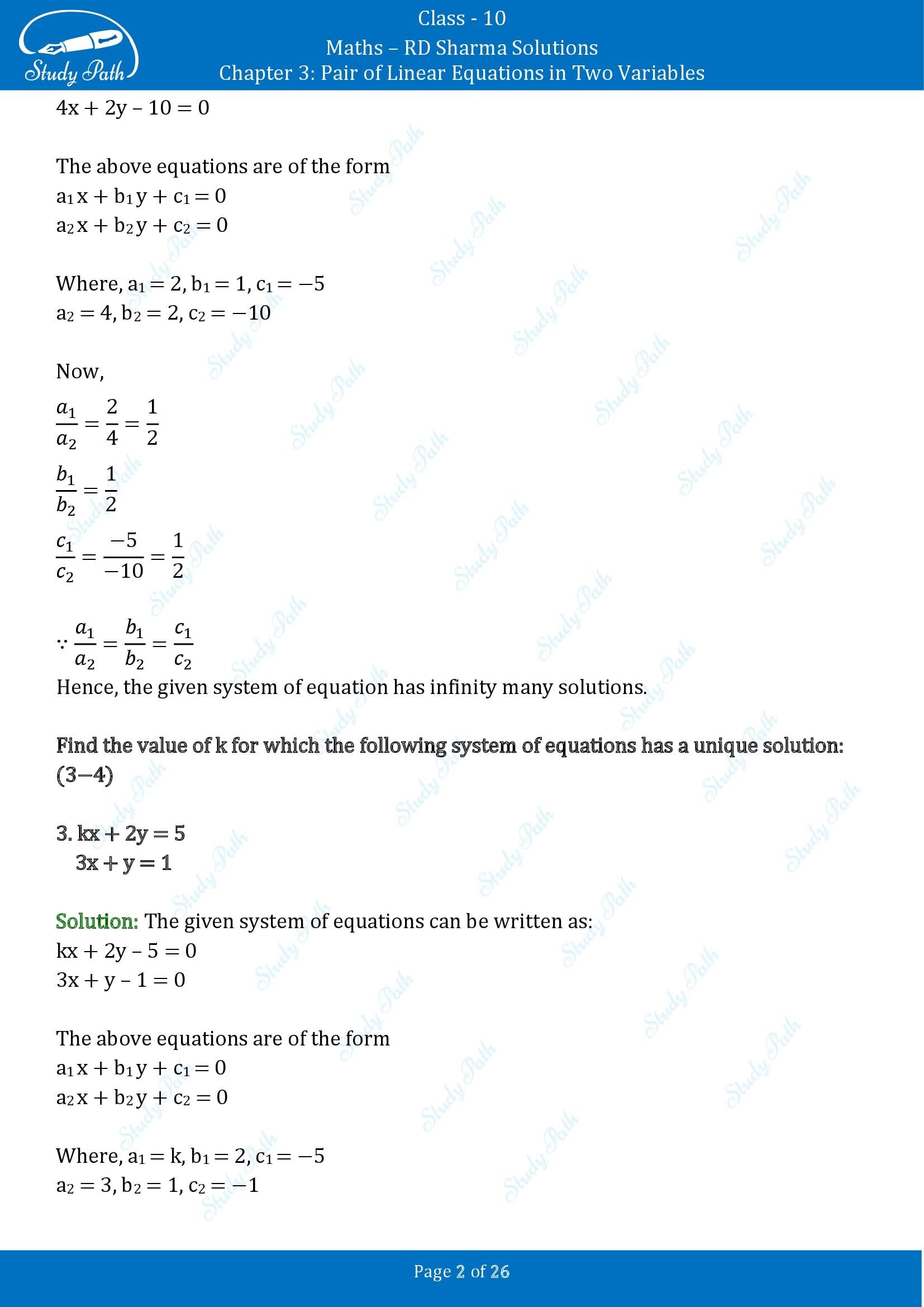 RD Sharma Solutions Class 10 Chapter 3 Pair of Linear Equations in Two Variables Exercise 3.4 00002