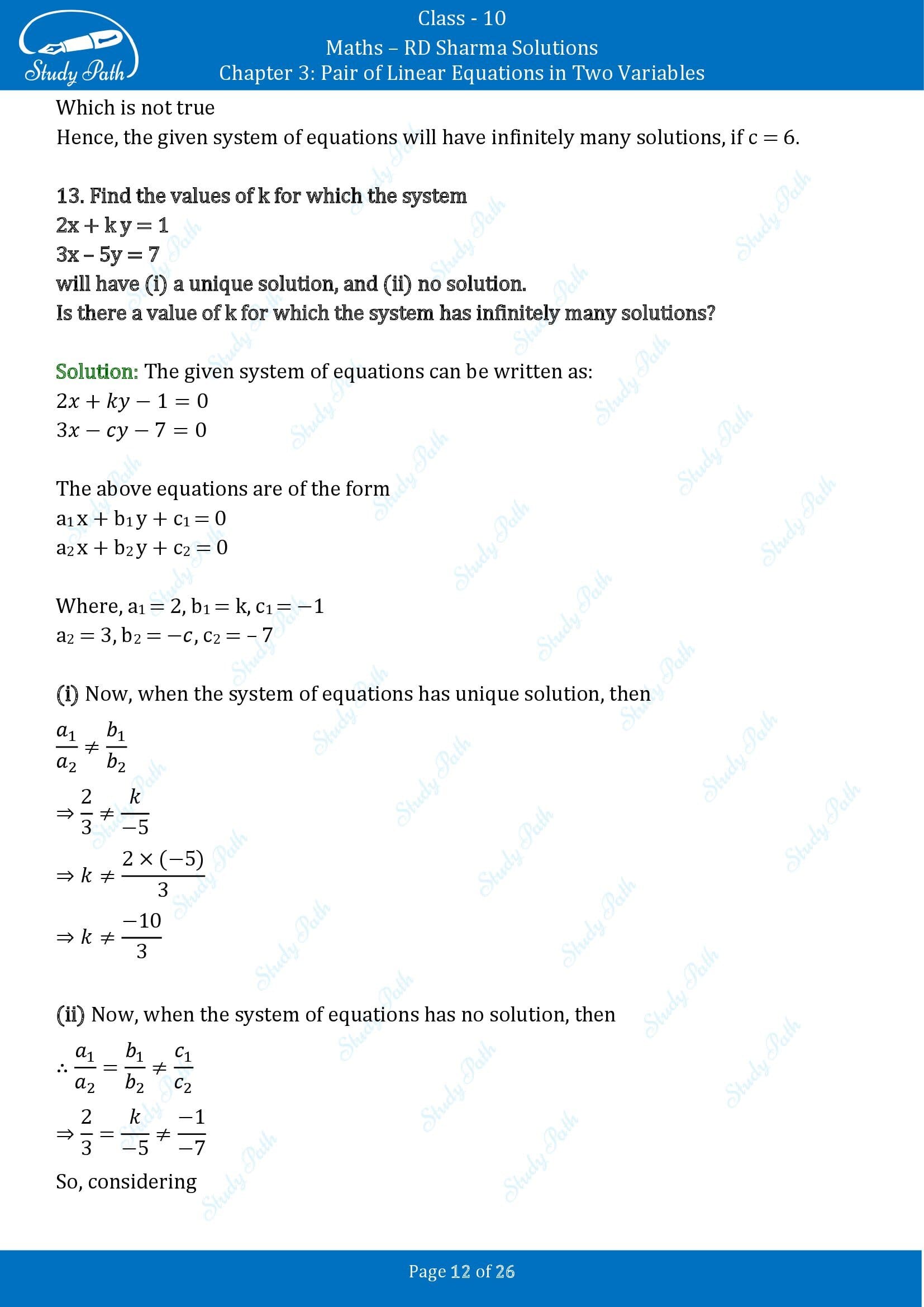 RD Sharma Solutions Class 10 Chapter 3 Pair of Linear Equations in Two Variables Exercise 3.4 00012