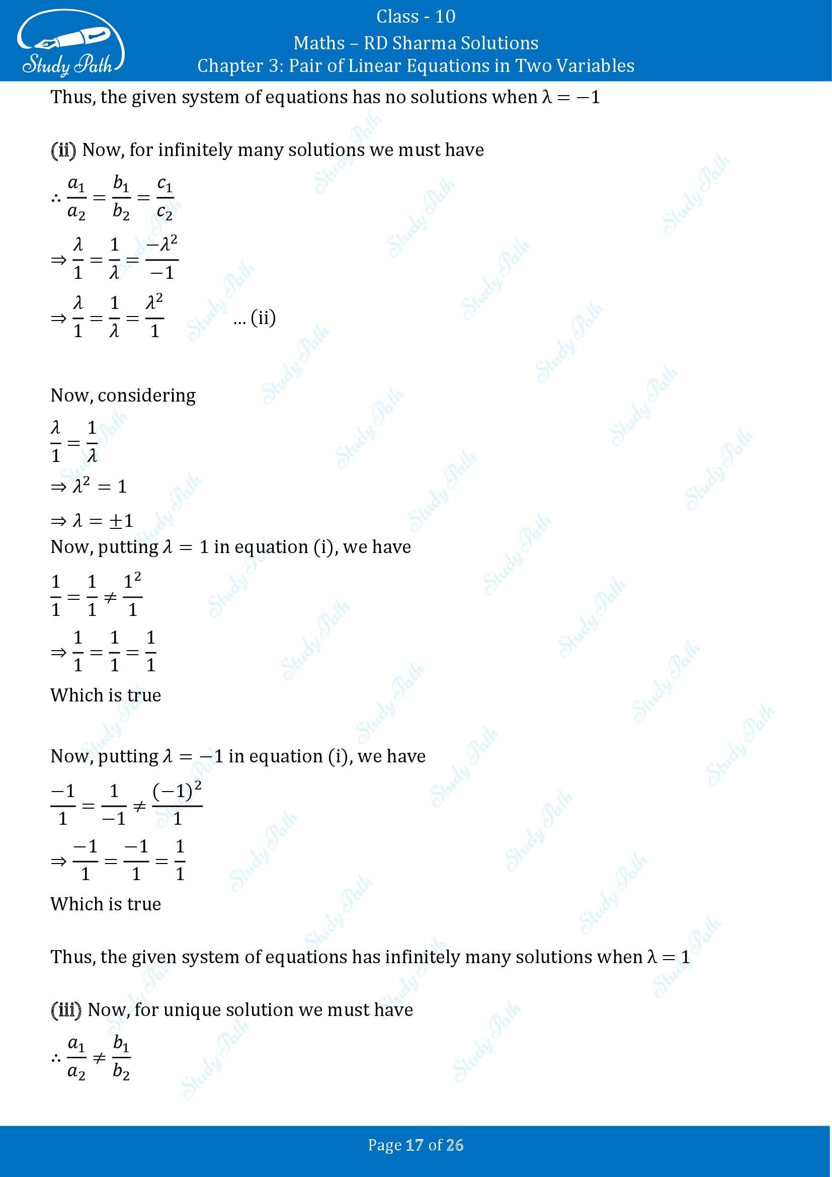 RD Sharma Solutions Class 10 Chapter 3 Pair of Linear Equations in Two Variables Exercise 3.4 00017